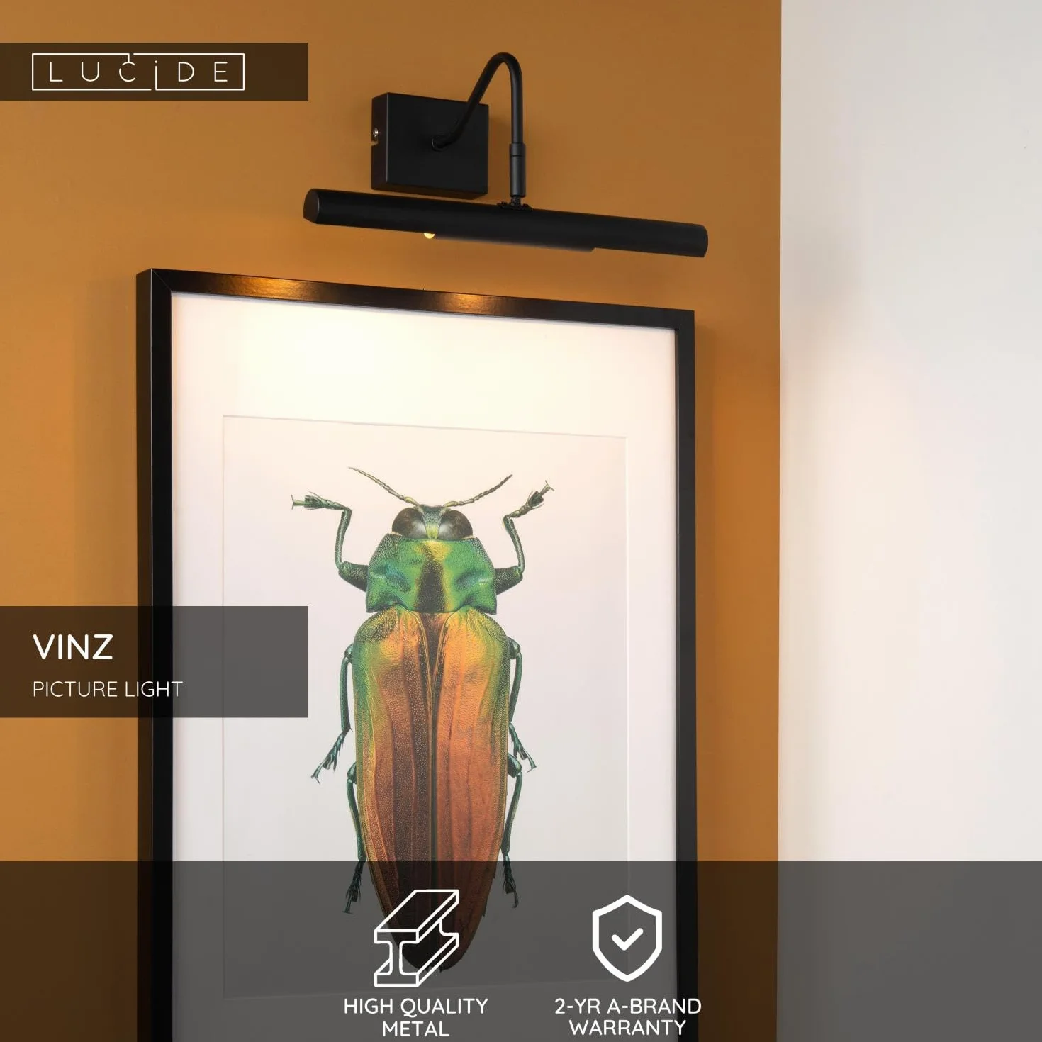 Lucide VINZ Oświetlenie tablicy 2xG9 Czarny