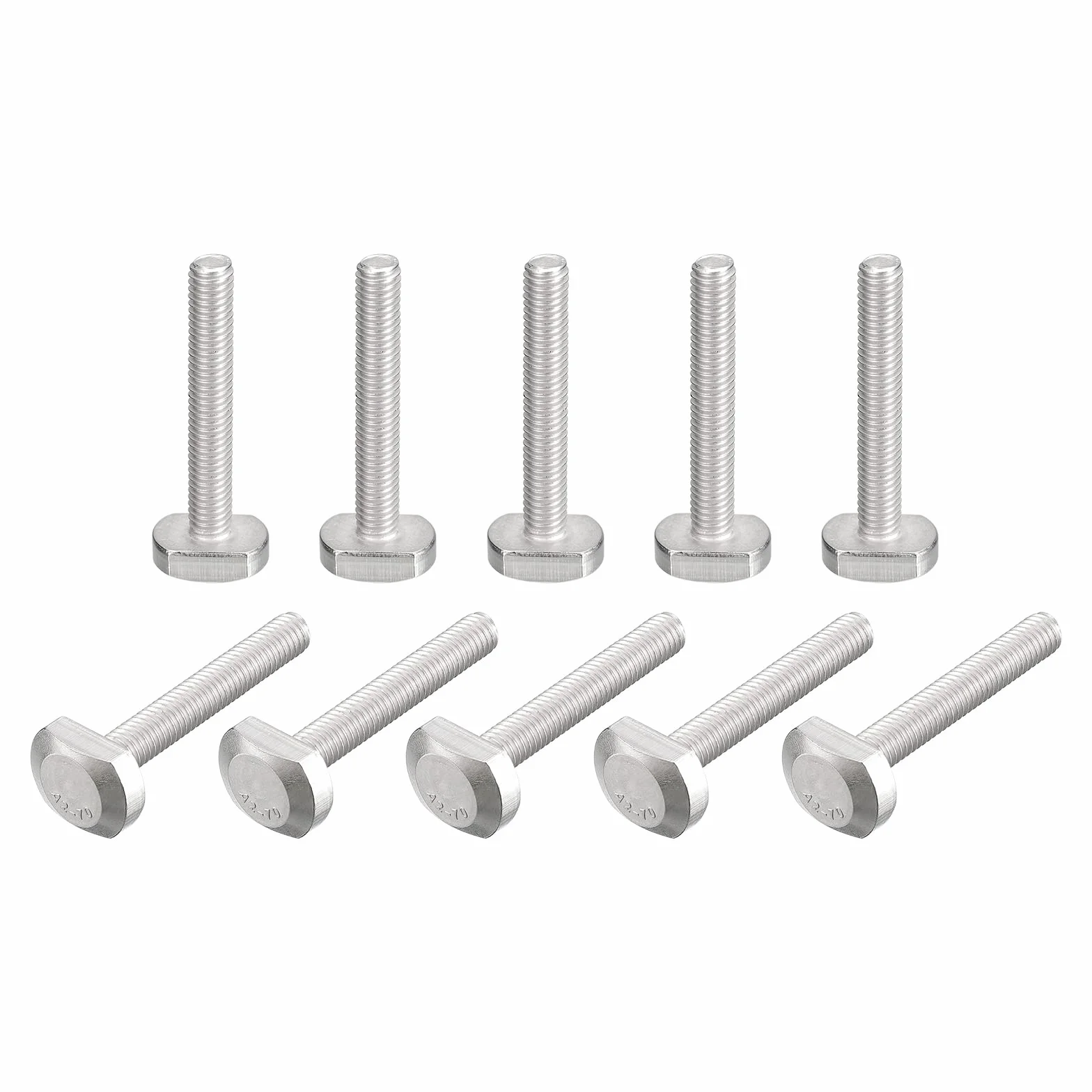 QUARKZMAN 10 szt. śruby z rowkiem T M6 x 40 mm ze stali nierdzewnej 304