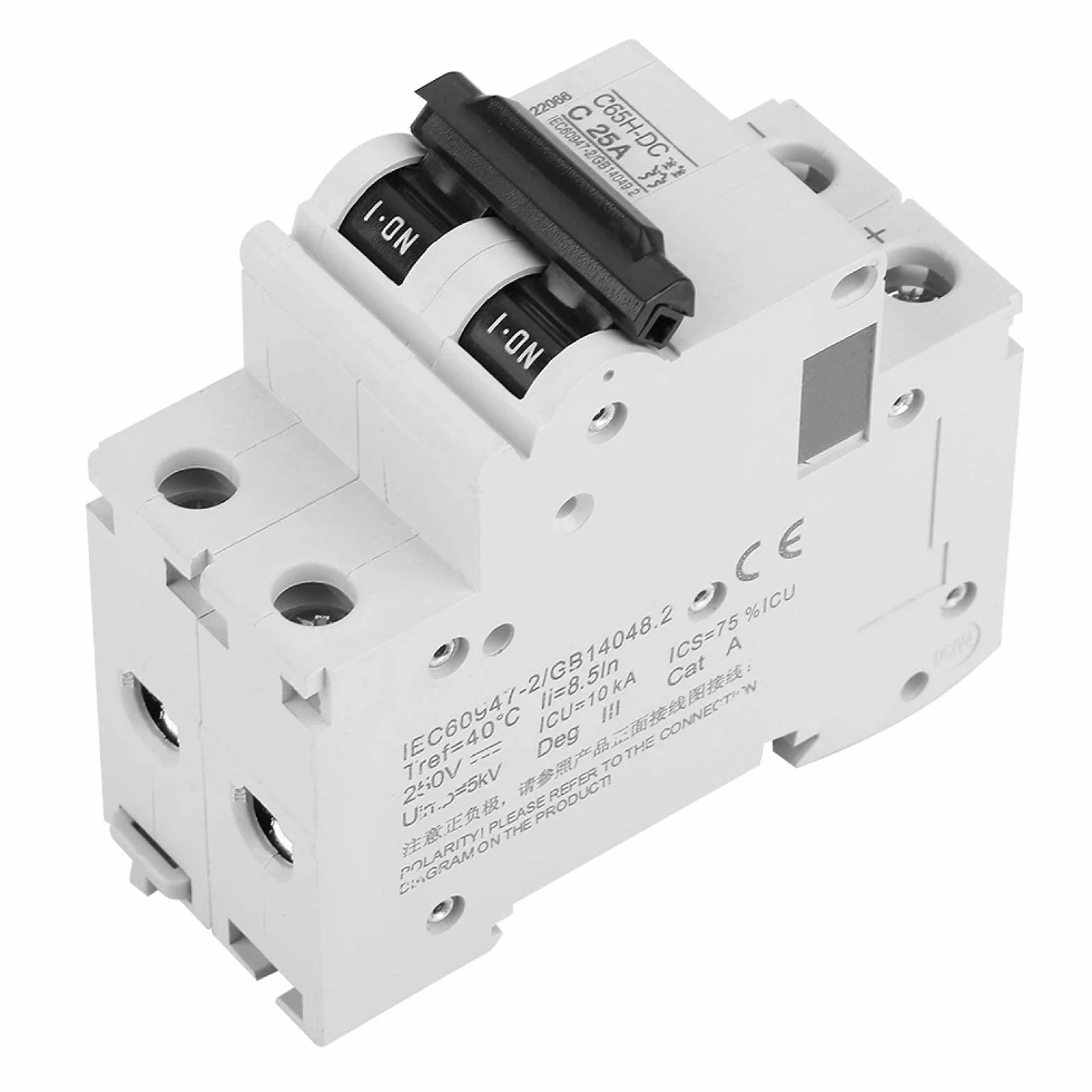 MCB miniaturowy przerywacz 2P 25A DC niskiego napięcia 250V wyłącznik próżniowy