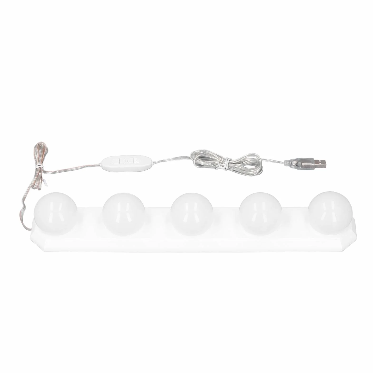 Fafeicy Regulowana jasność Lustrzanych Lampek do Szatni, 5 Lamp 3 Kolorowe Temperatura USB Make Up Light