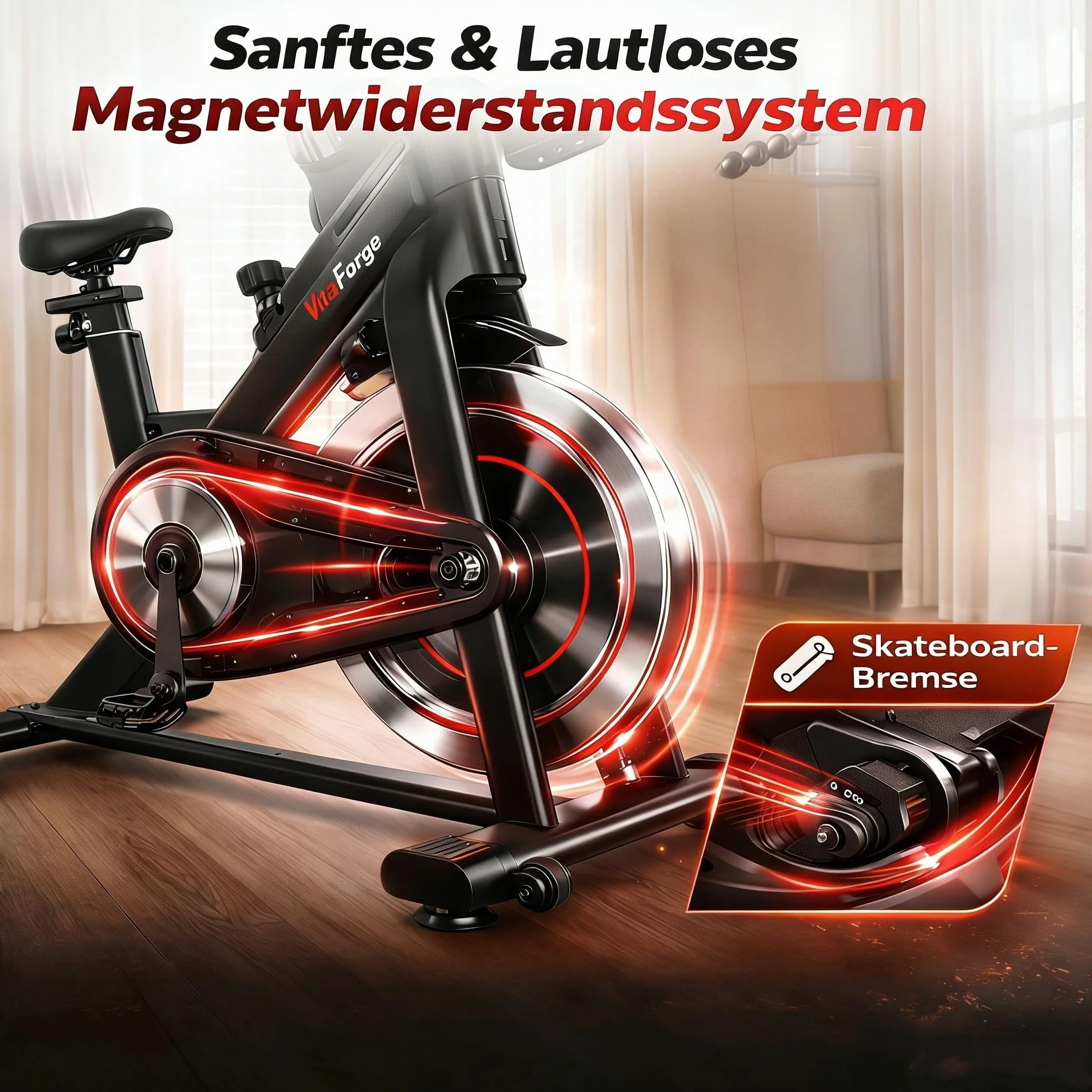 Domowy rower stacjonarny cichy z regulowanym oporem magnetycznym, regulowaną wysokością, sprzęt do treningu cardio w domu, z uchwytem na tablet, wytrzymały i przenośny rower do odchudzania i fitnessu.