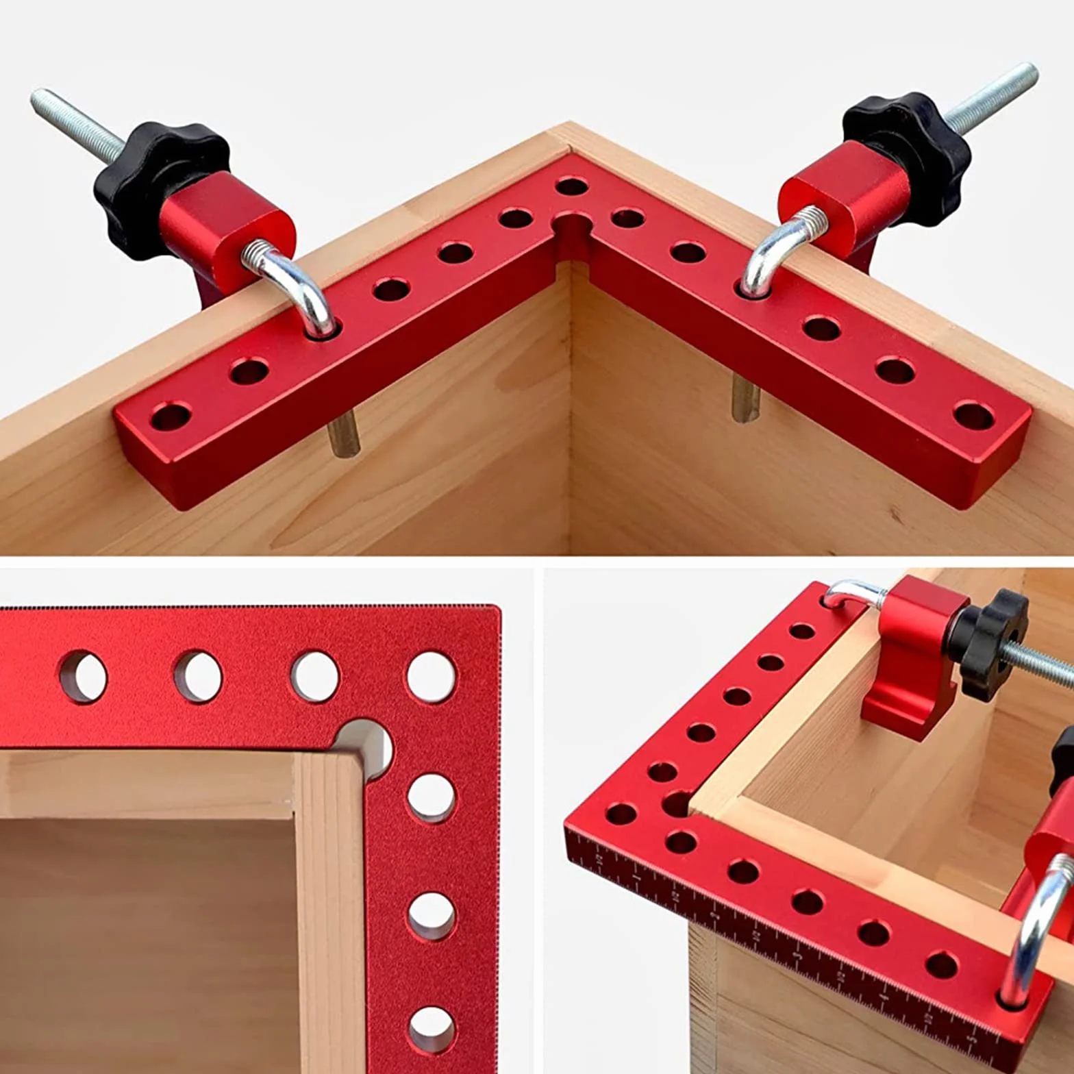 BIGP Zacisk pozycjonujący 90 stopni 14 x 14 cm ze stopu aluminium