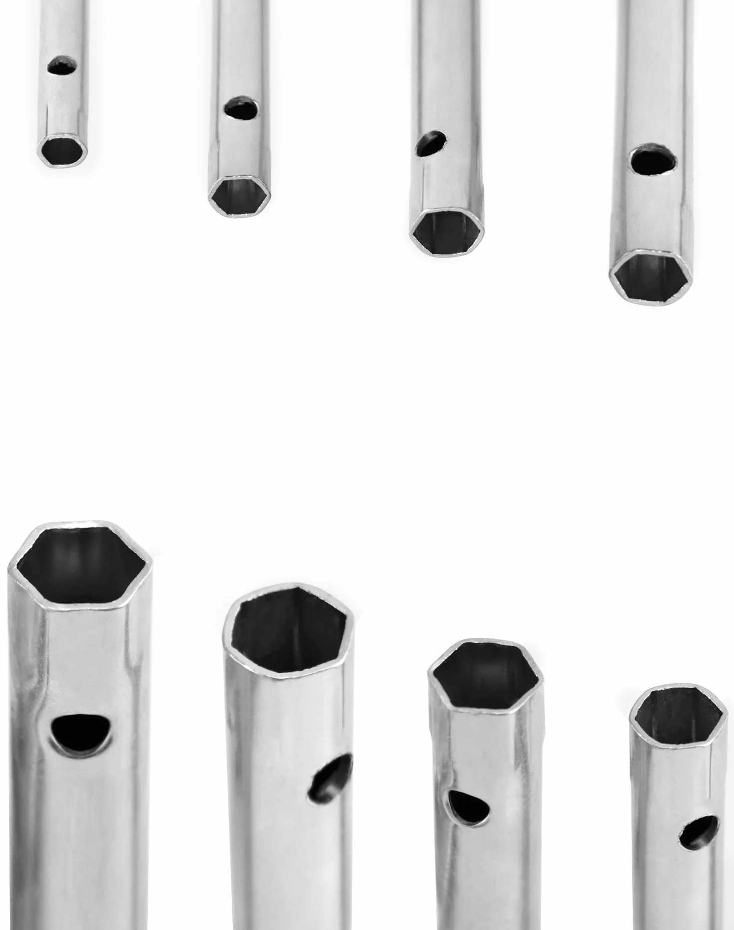 QWORK Zestaw nasadek do rur 10 szt. klucz nasadowy do świec zapłonowych 6 x 7-20 x 22 mm Metryczne