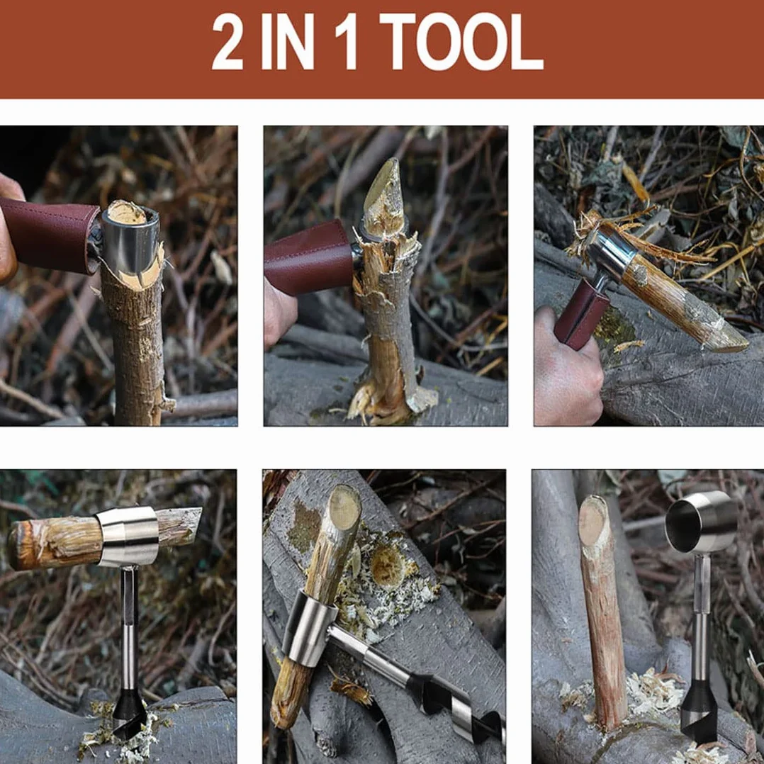 Przedłużony klucz ślimakowy ręczny Scotch Eye narzędzie survivalowe bushcraft na kemping