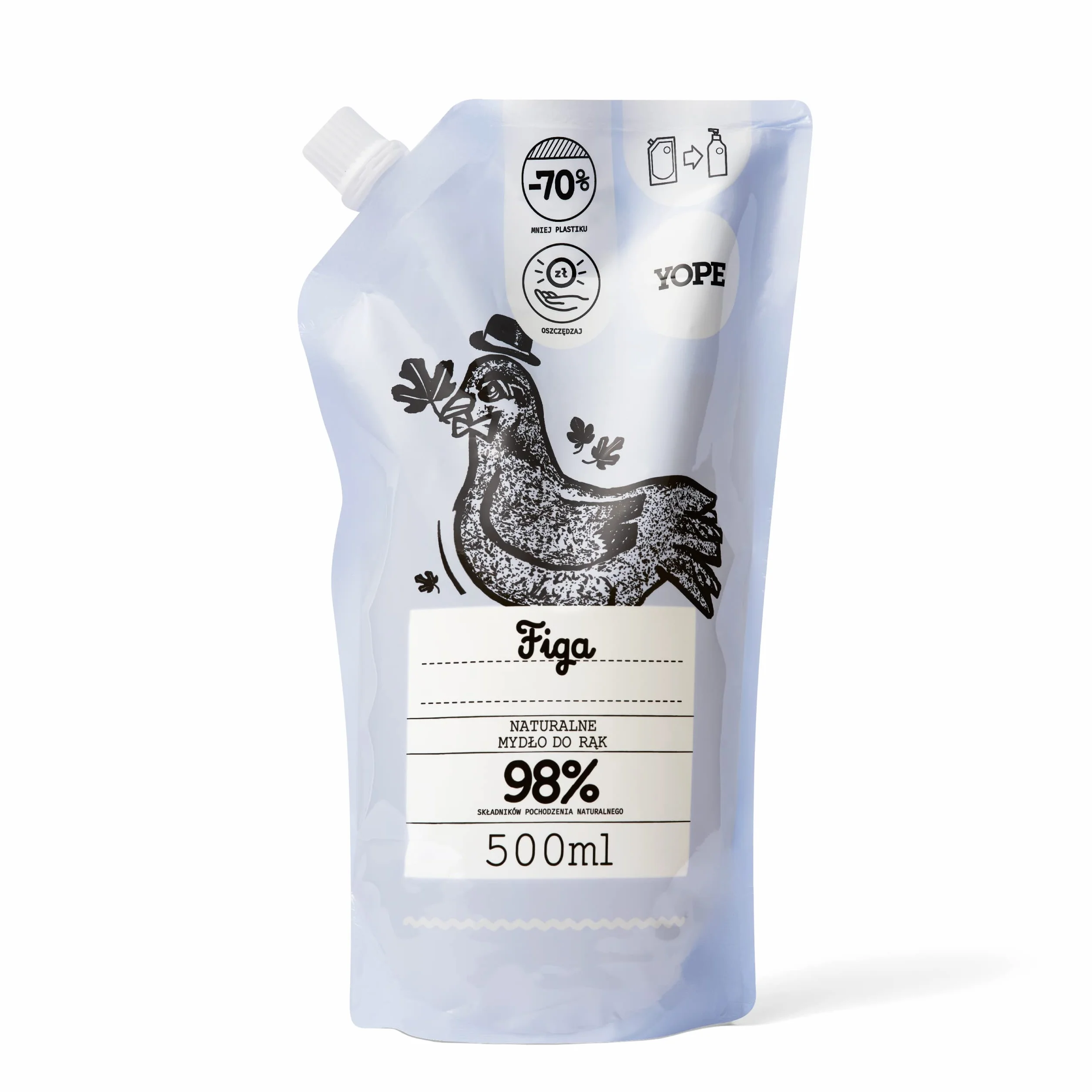 YOPE ŁADOWANIE MYDŁO DO RĄK | NAWILŻAJĄCY | ALOE |98% SKŁADNIKI NATURALNEGO POCHODZENIA | WEGAŃSKI | AROMA HIGUERA | 500ml