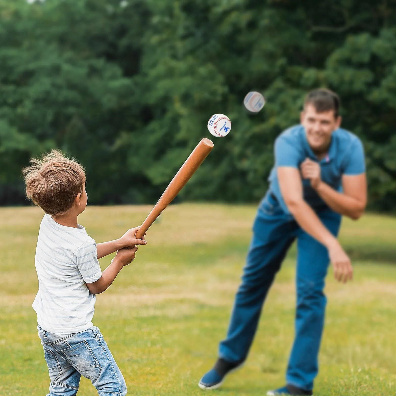 LeapBeast Profesjonalne baseballe, 20 cm, 3 sztuki, ręcznie szyte, baseballowe, miękki rdzeń gumowy, piłki dla dorosłych, do treningu młodzieży, profesjonalne gry w baseball