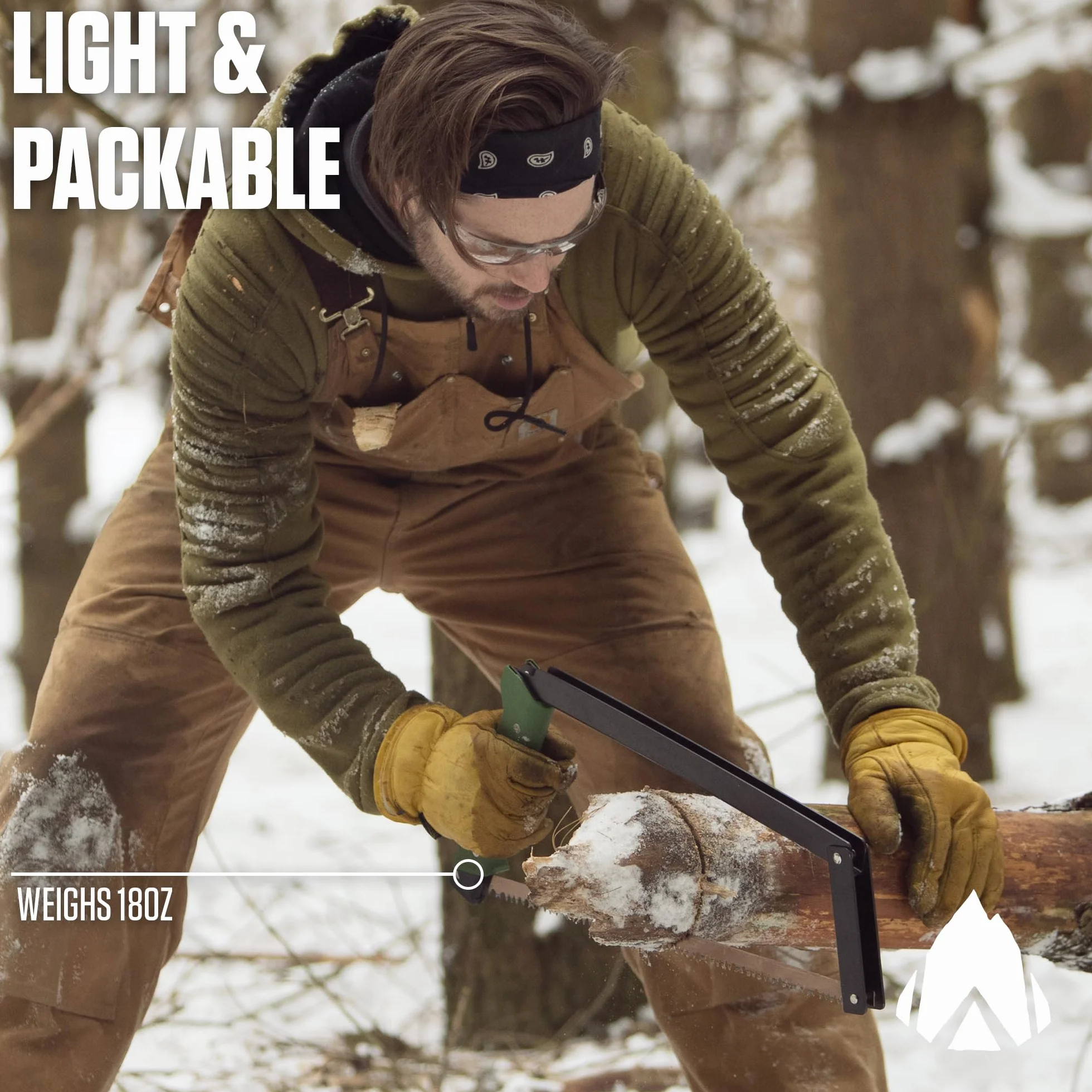 AGAWA BOREAL21 Tripper KIT 21 inch Folding Bow Saw, Rugged Cordura Sheath, Additional Aggressive Blade (Black Frame - Green Handle)