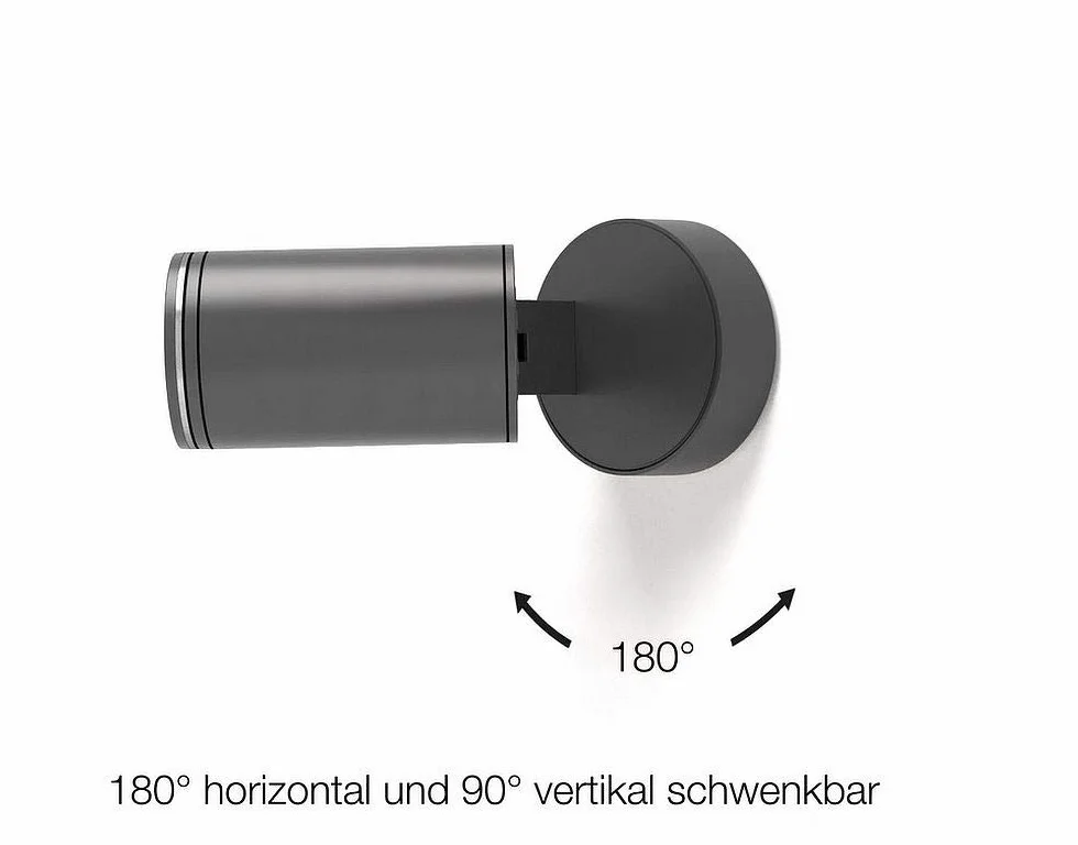Steinel Reflektor LED Spot ONE S antracytowy, czujnik ruchu 90°, z żarówką LED GU10, podłączany do sieci za pomocą kabla, aluminium, 7,47 W