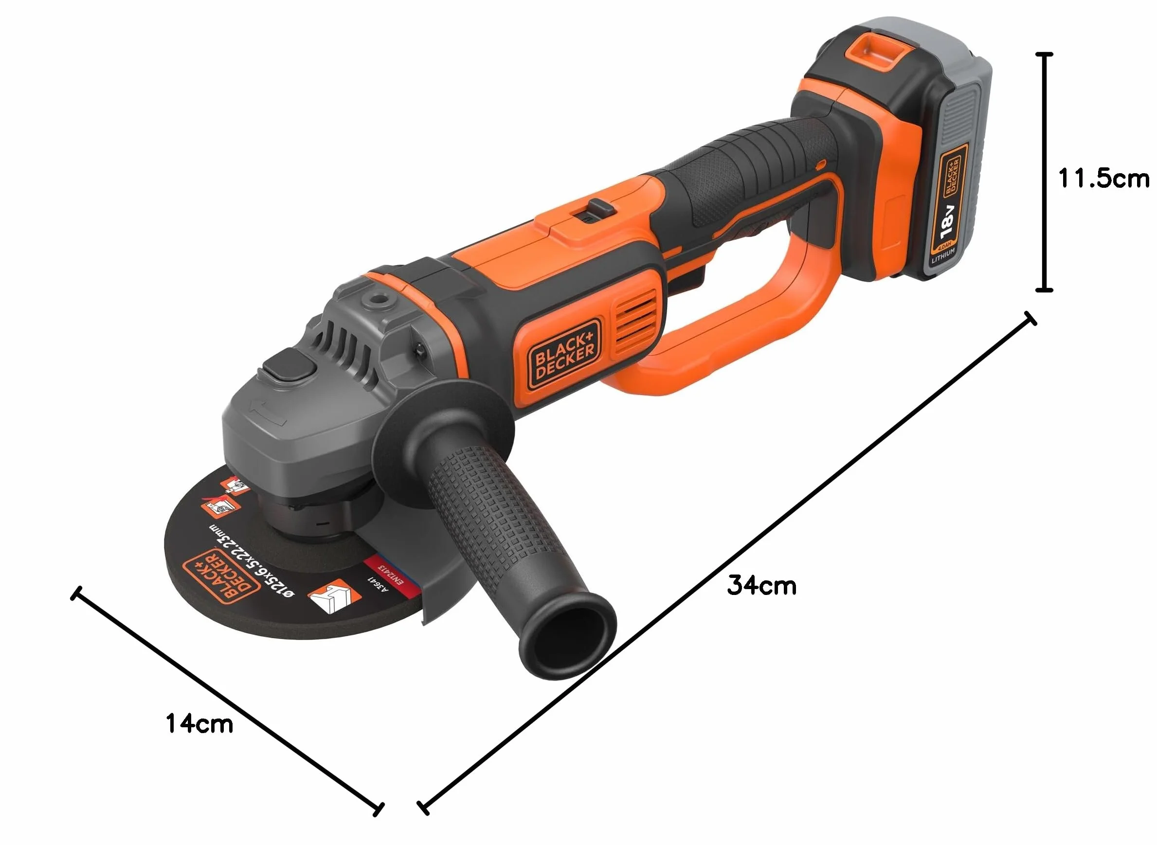 BLACK+DECKER Szlifierka Kątowa BCG720N-XJ