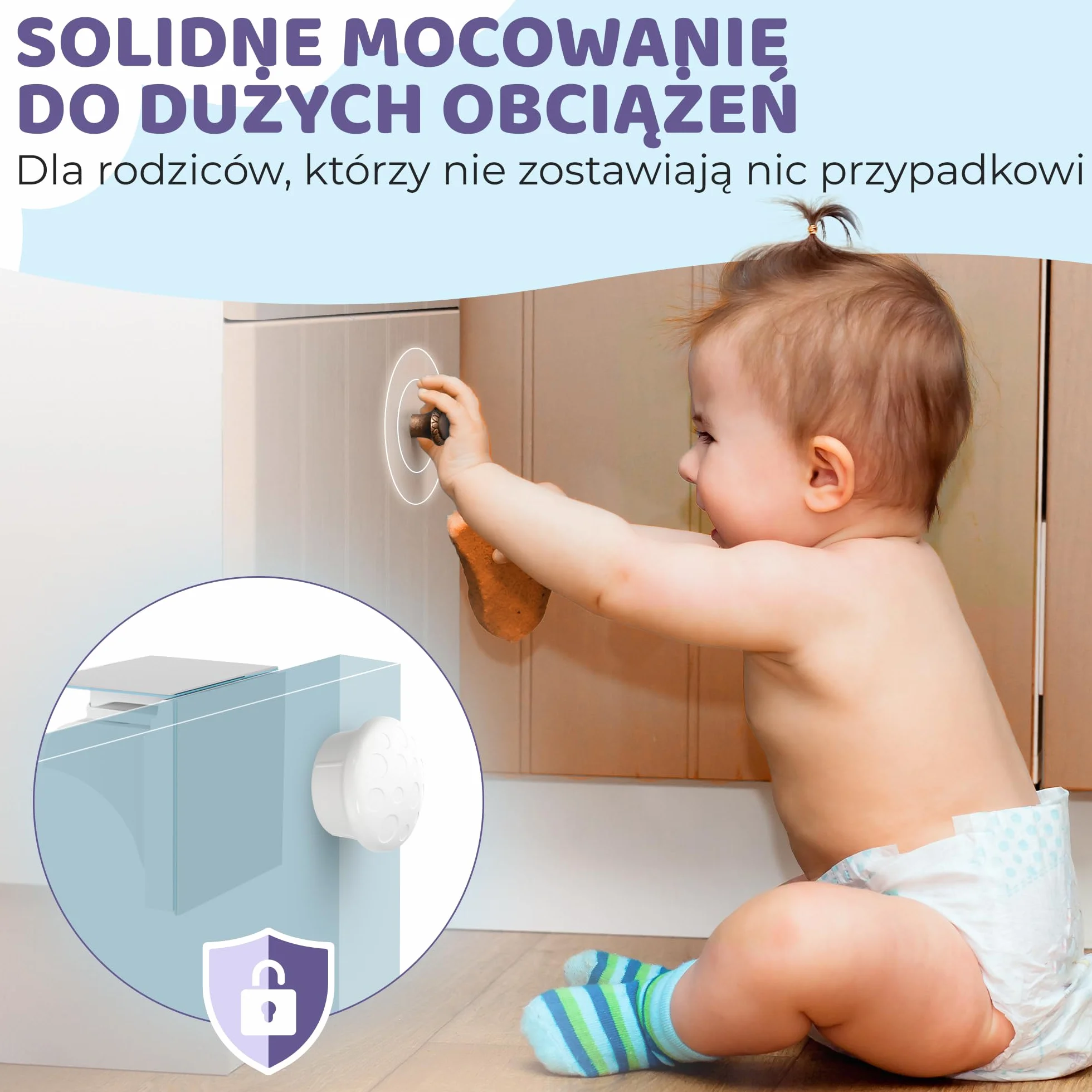 Magnetyczna Blokada dla Dzieci 12 Zamków 3 Klucze Niewidoczny Zamek Magnetyczny do Szafek i Szuflad Zabezpieczenie bez Wiercenia