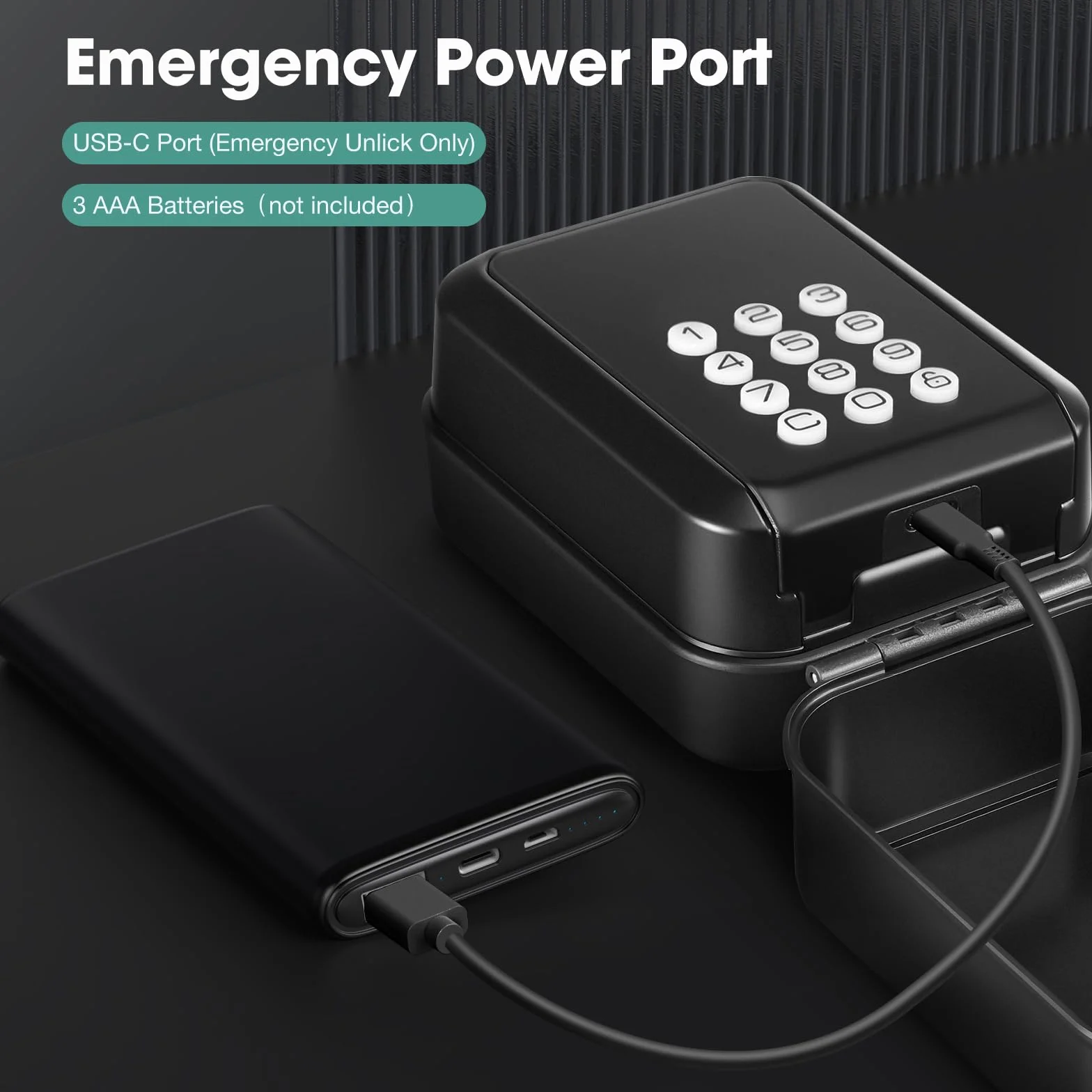 PAIRIER Inteligentna skrzynka na klucze Bluetooth Lock Box z aplikacją TTLock i kodem PIN, sejf na klucze 12-cyfrowy