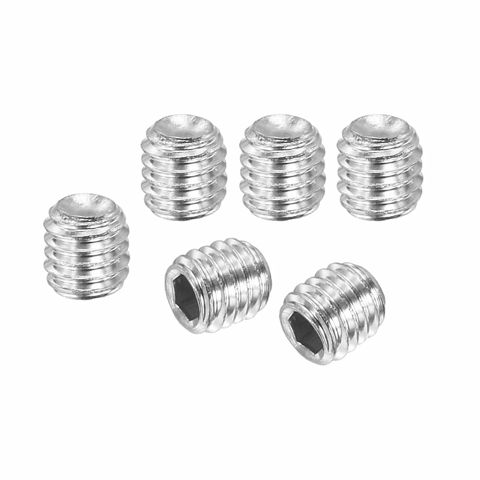 PATIKIL 100 sztuk śrub bez łba sześciokątnego M3 x 4 mm ze stali nierdzewnej 304