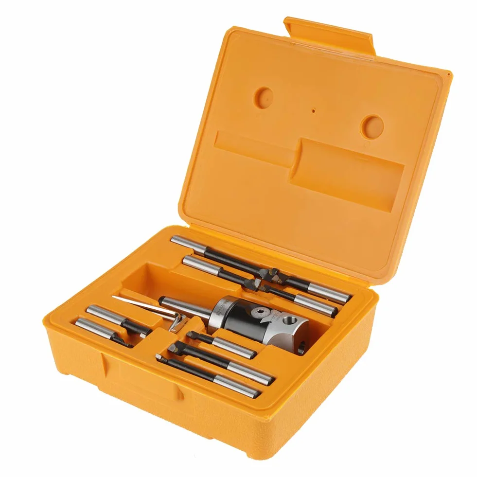 Bohrkopf SET MT2 M10 50mm 12mm Bohrstangen Deichselgewindefräsmaschine Zubehör