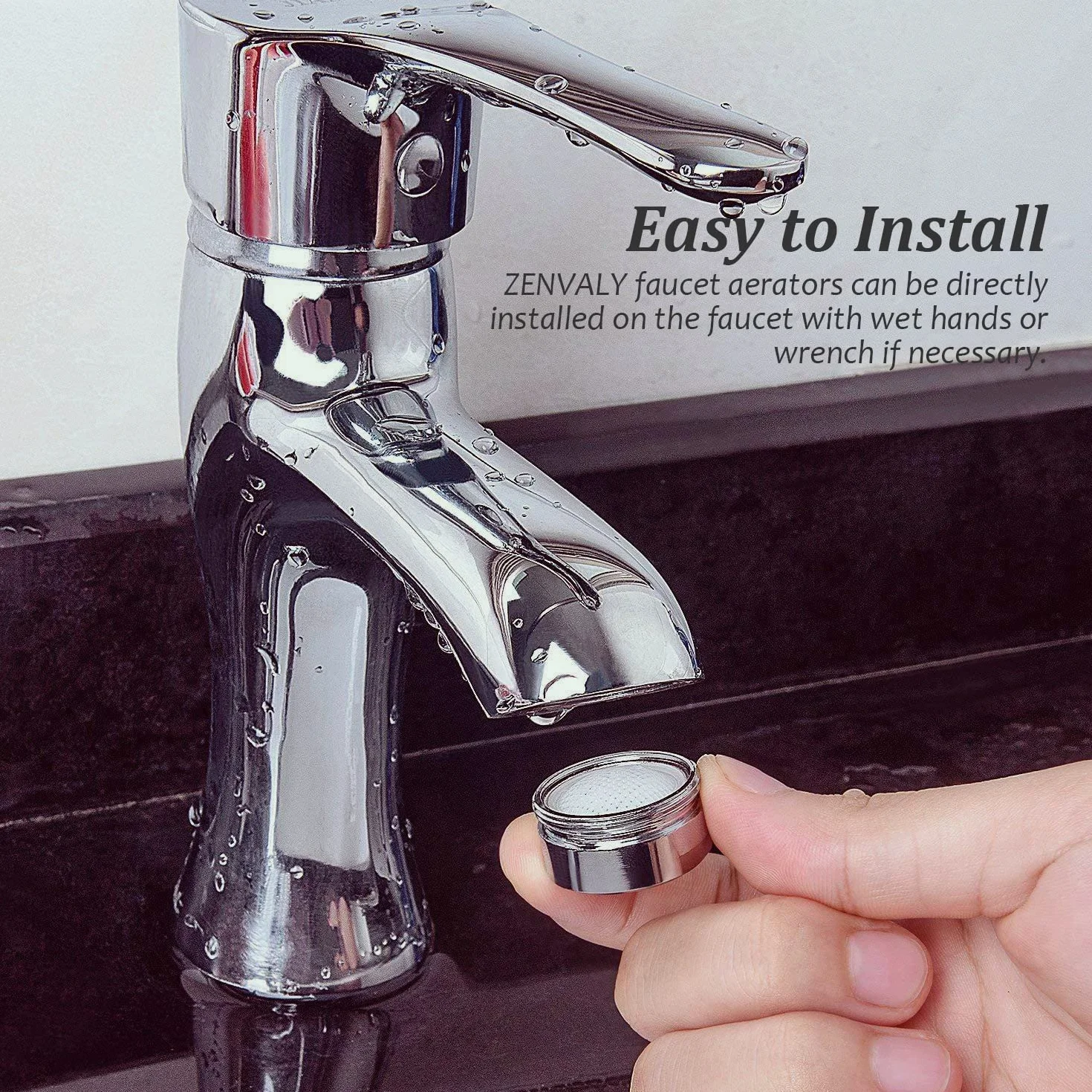 Aerator do kranu ze stali nierdzewnej 24 mm 3 sztuki