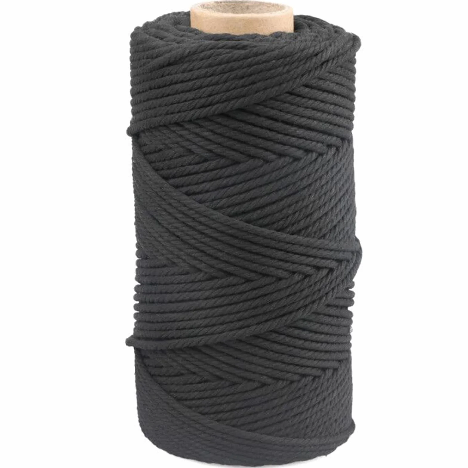 G2PLUS czarny makramowy sznurek bawełniany 4 mm 100 m