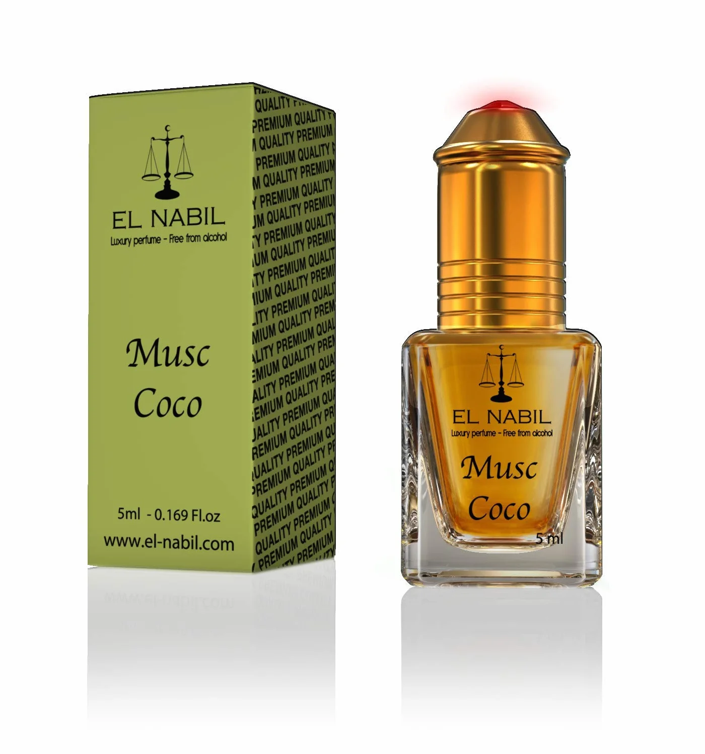 Musc Coco 5 ml zapach perfum – El Nabil Misk Musk piżmo olejek perfumowany dla mężczyzn i kobiet
