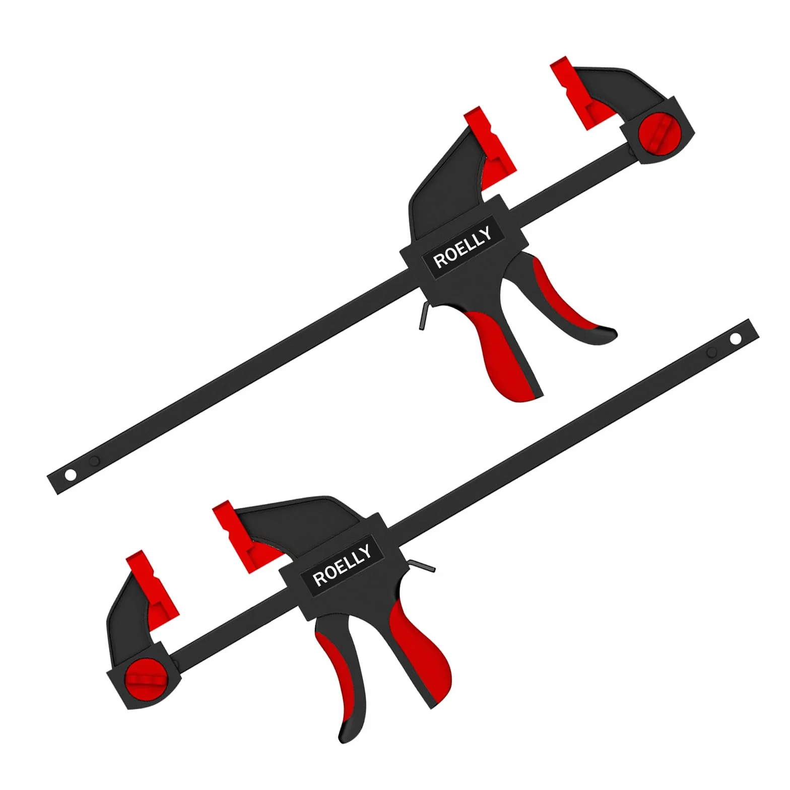 ROELLY 2-częściowy zestaw zacisków jednoręcznych i śrubowych 210mm 440mm 68kg