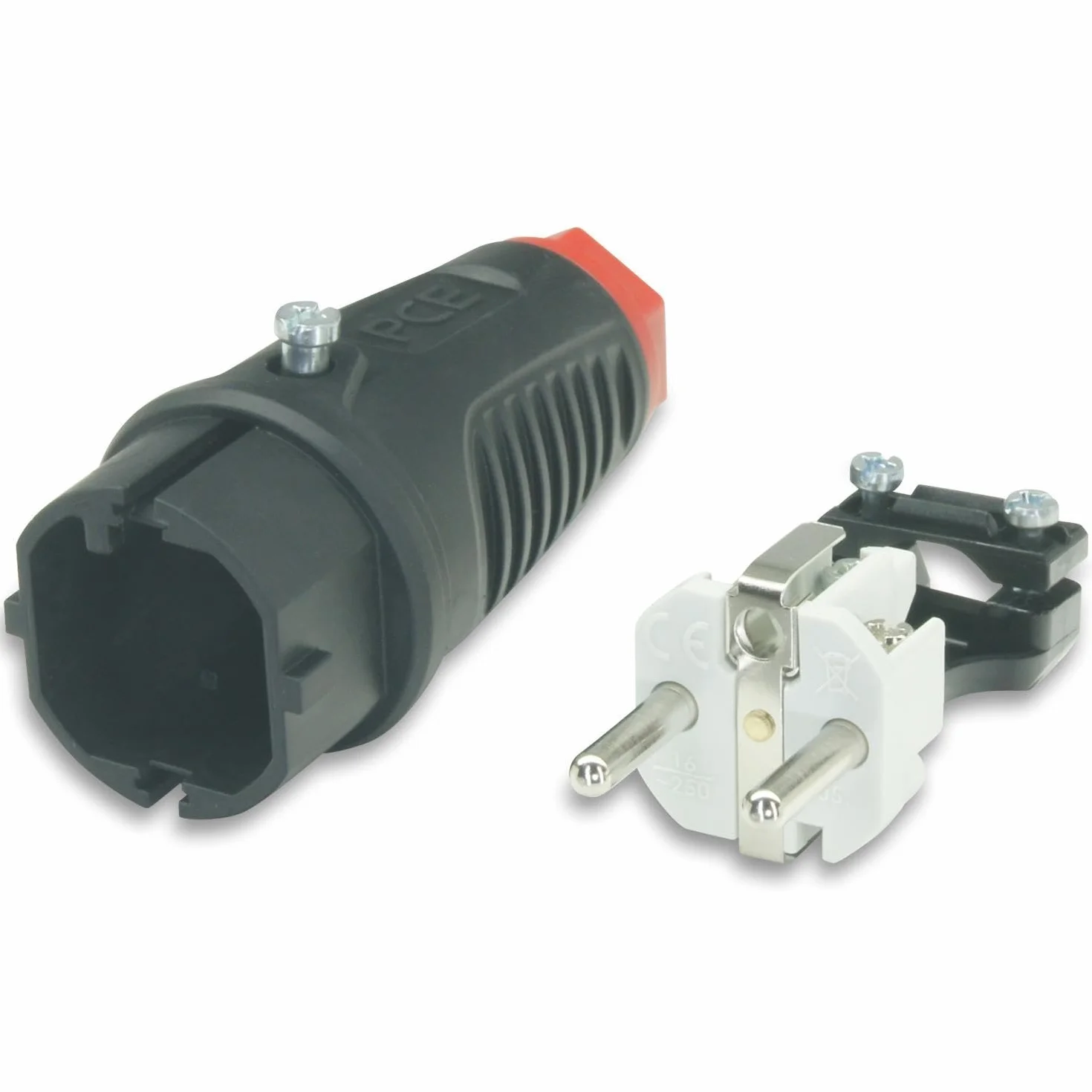 Wtyczka i z??cze - zestaw SK 230 V/16 A IP44 z gumow? ST/KU BD - PCE