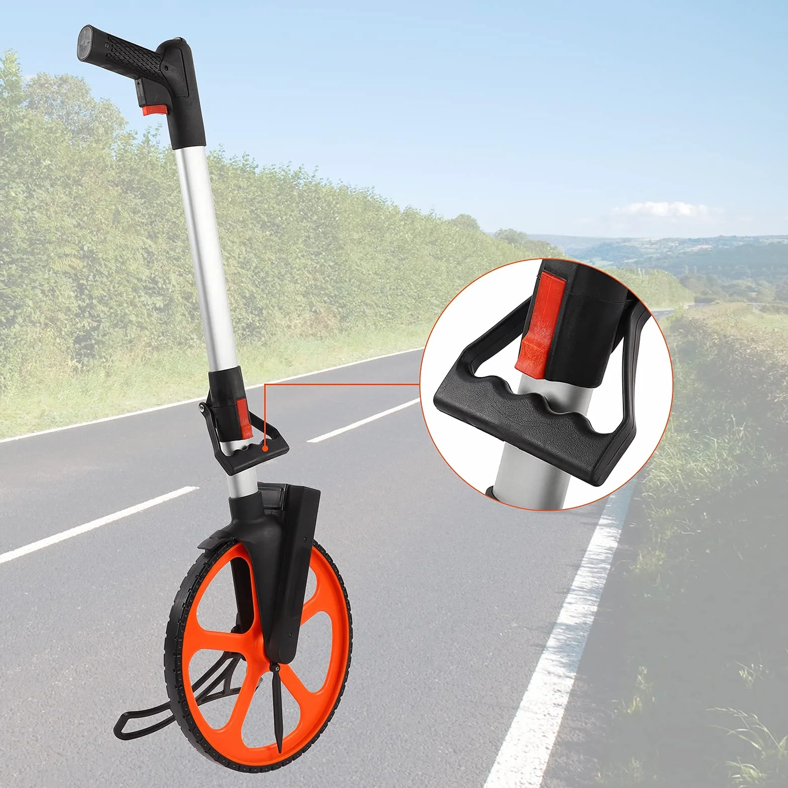 Mechaniczne koło pomiarowe do pomiaru odległości, mocne i trwałe