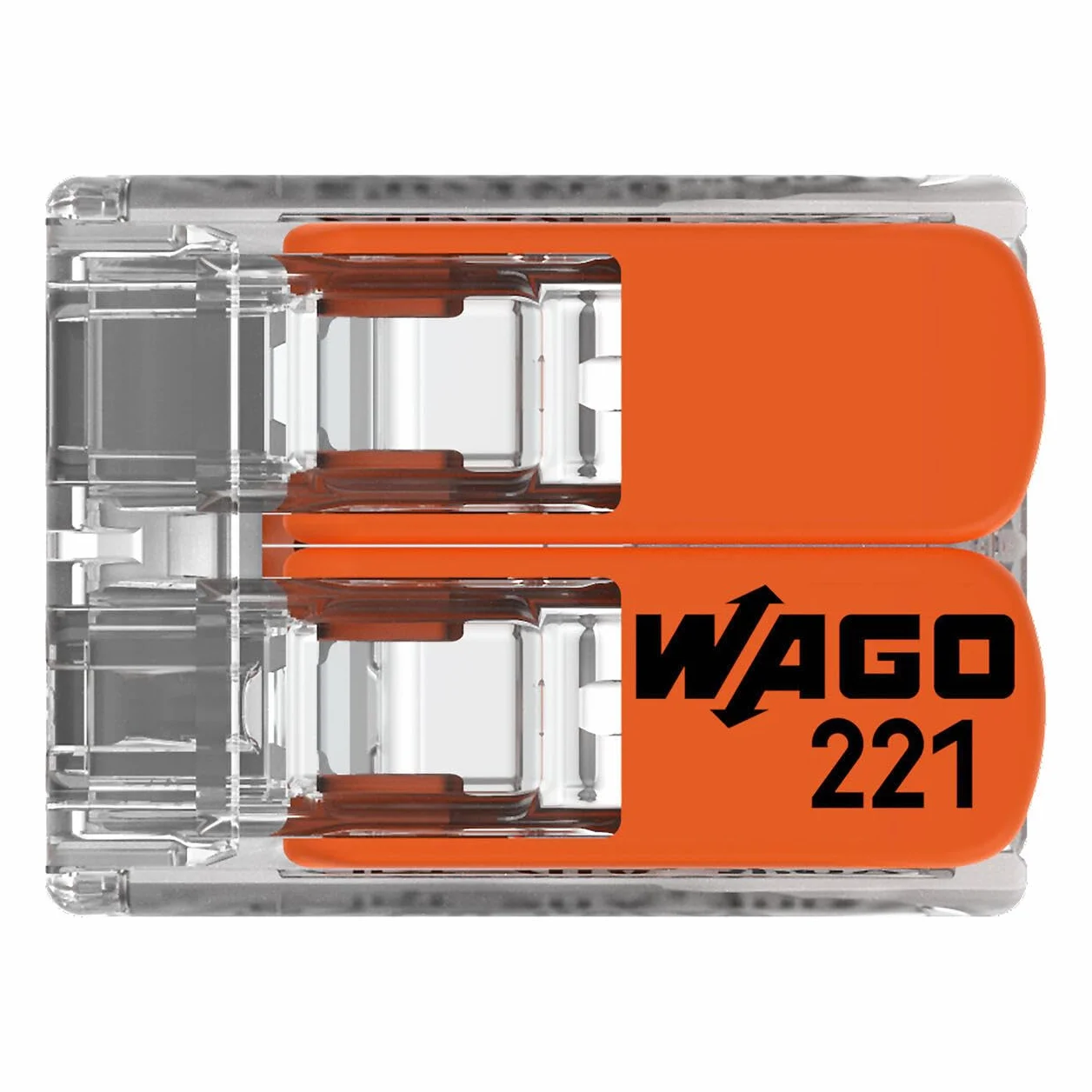 WAGO Zaciski łączące 221-412 2-biegunowe 4 mm² kompaktowe złącze kablowe z dźwignią 16 sztuk