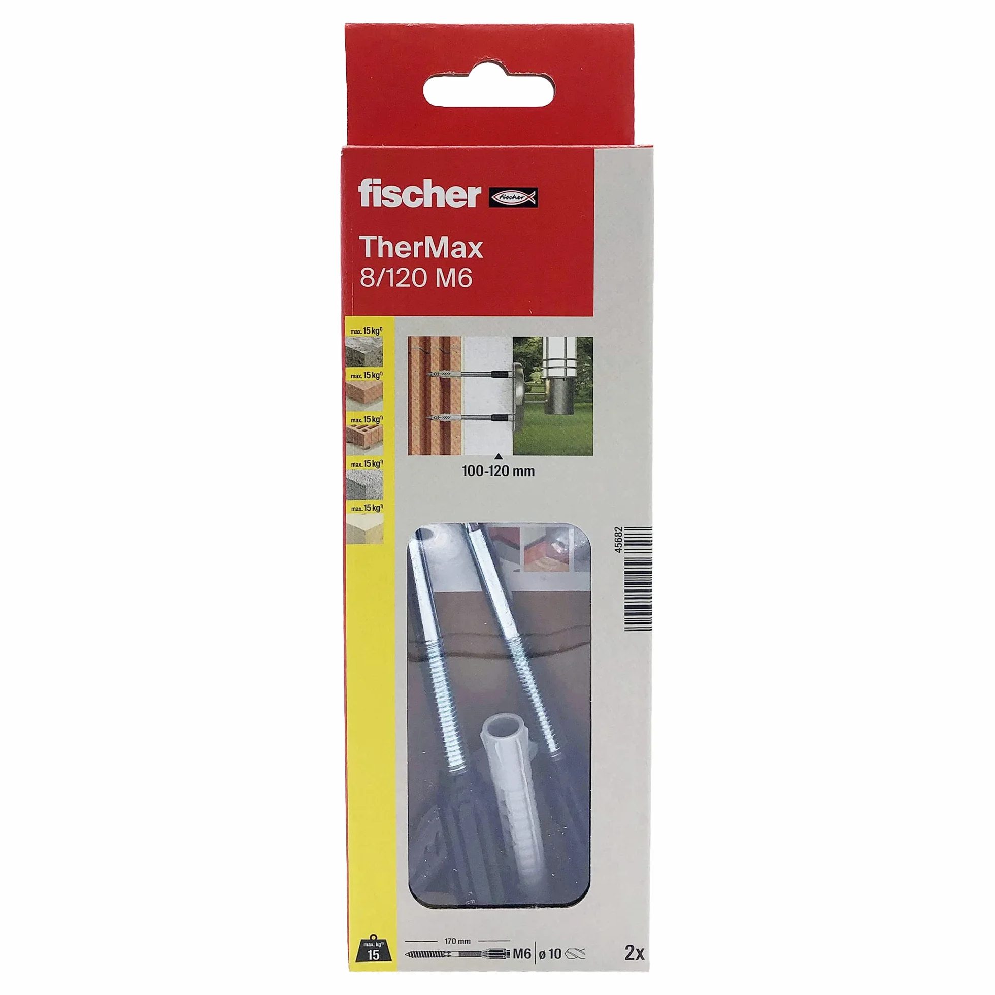 fischer System montażowy TherMax 8/120 M6 kotwy izolacyjne do zewnętrznych systemów izolacji termicznej
