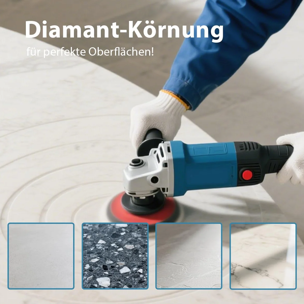 Diamentowe podkładki polerskie 100mm 50-3000 Grit do granitu marmuru betonu