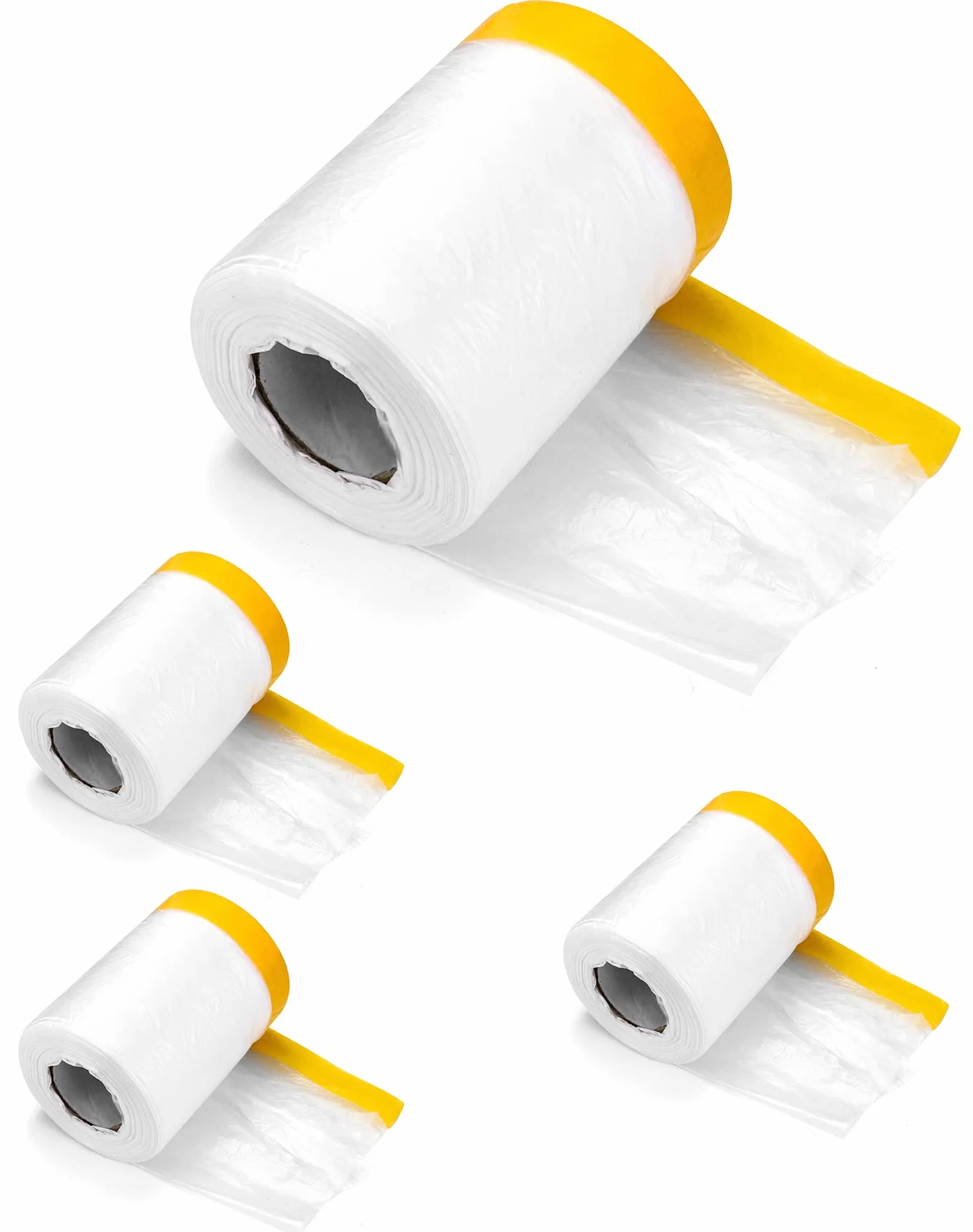 QWORK Folia maskująca z taśmą klejącą 55 cm 30 M