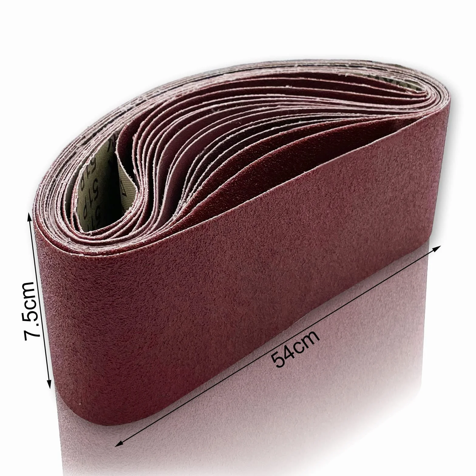 Taśmy szlifierskie 75 x 533 mm zestaw 15 szt ziarnistość 80/120/150/240/400 do szlifierki taśmowej