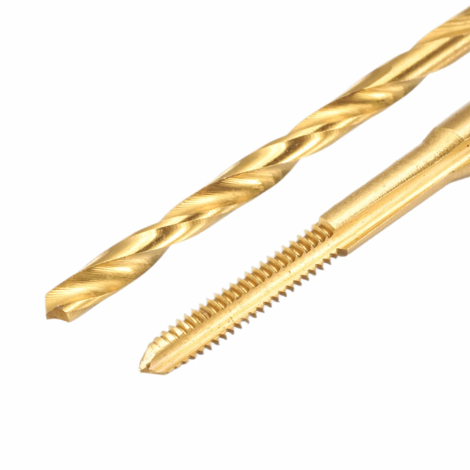 QUARKZMAN Zestaw wierteł i gwintowników M2 x 0,4 prosty rowek śruba gwintowana 1,6 mm wiertło spiralne powlekane tytanem HSS-6542