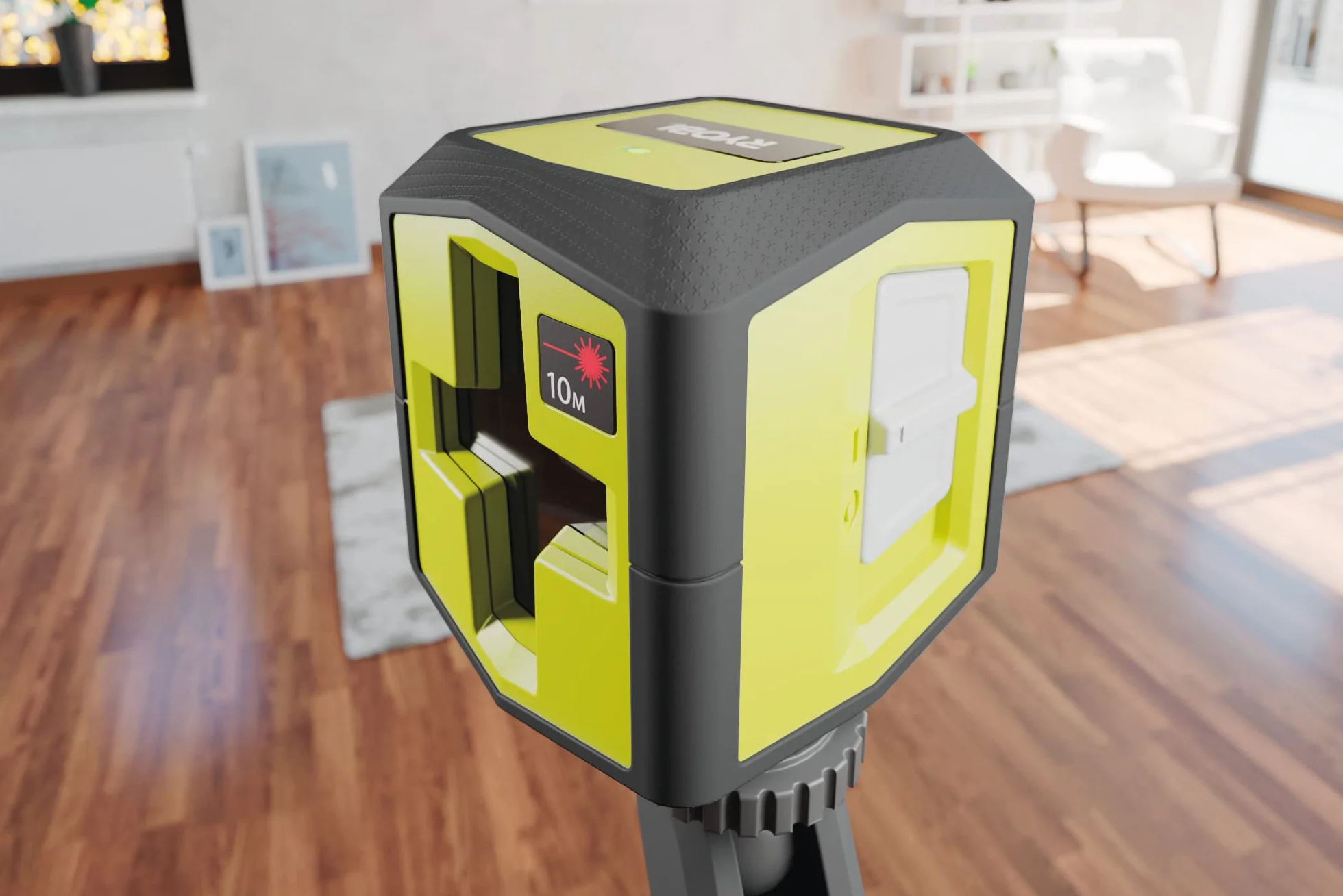 Ryobi Laser Czerwona Wiązka RBCLLR1 10M 15Hr Klasa II 635Nm <1Mw Dokładność 0,5 mm/M Samopoziomowanie ±3°