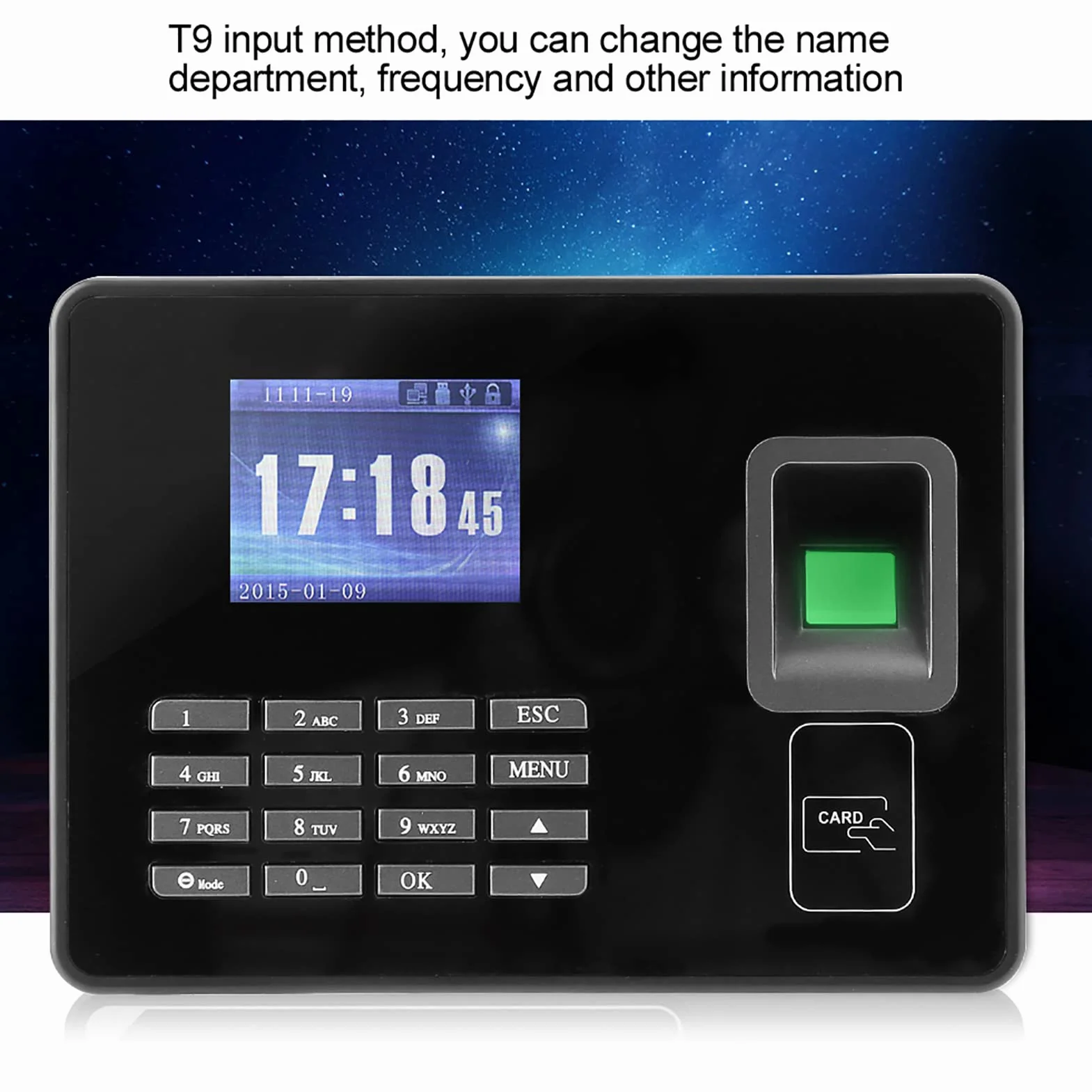 Asystent maszyny, inteligentna biometryczna maszyna do linii papilarnych z 2,8" wyświetlaczem LCD