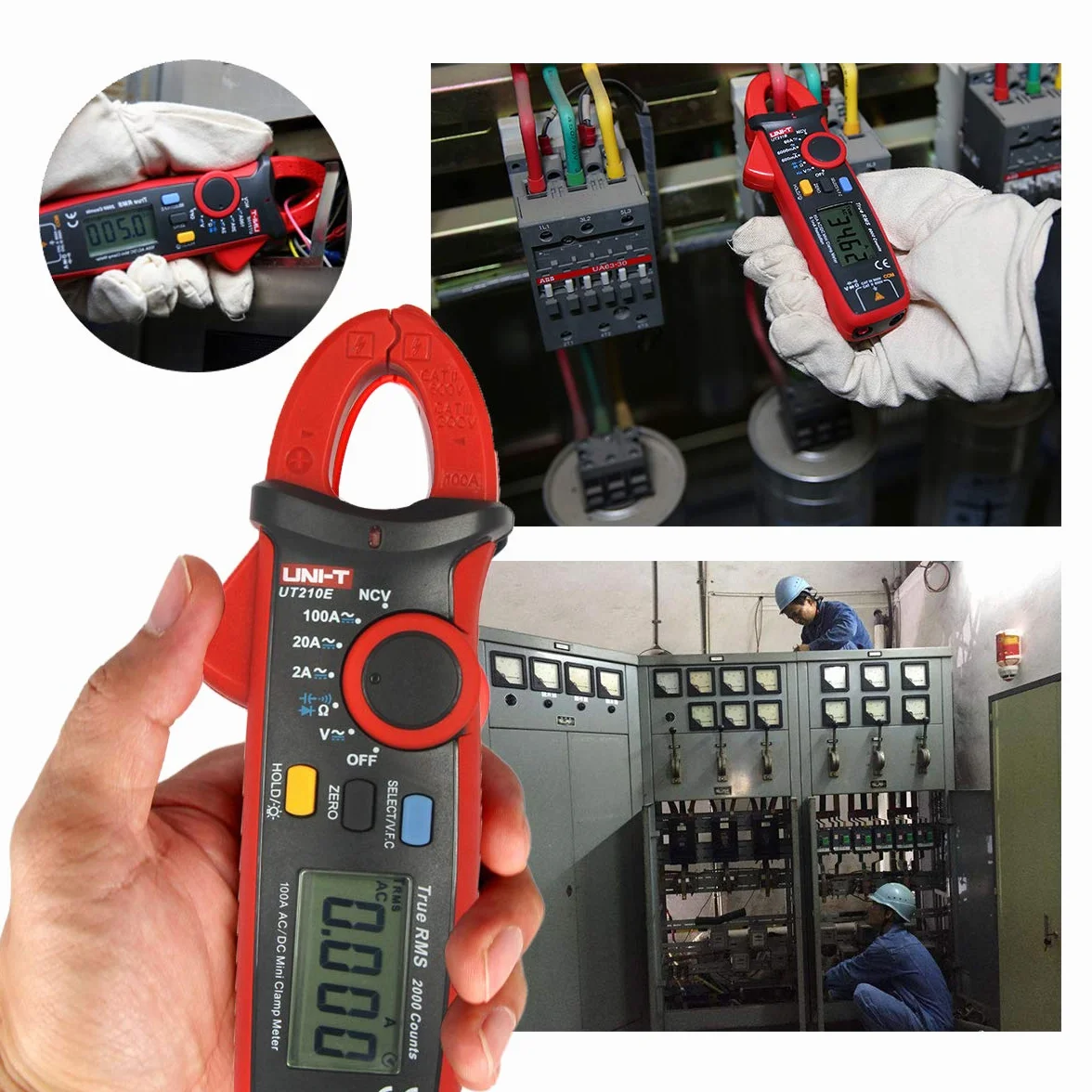 UNI-T UT210E Cyfrowy miernik zacisków DC Clamp Multimetr z podświetleniem LCD