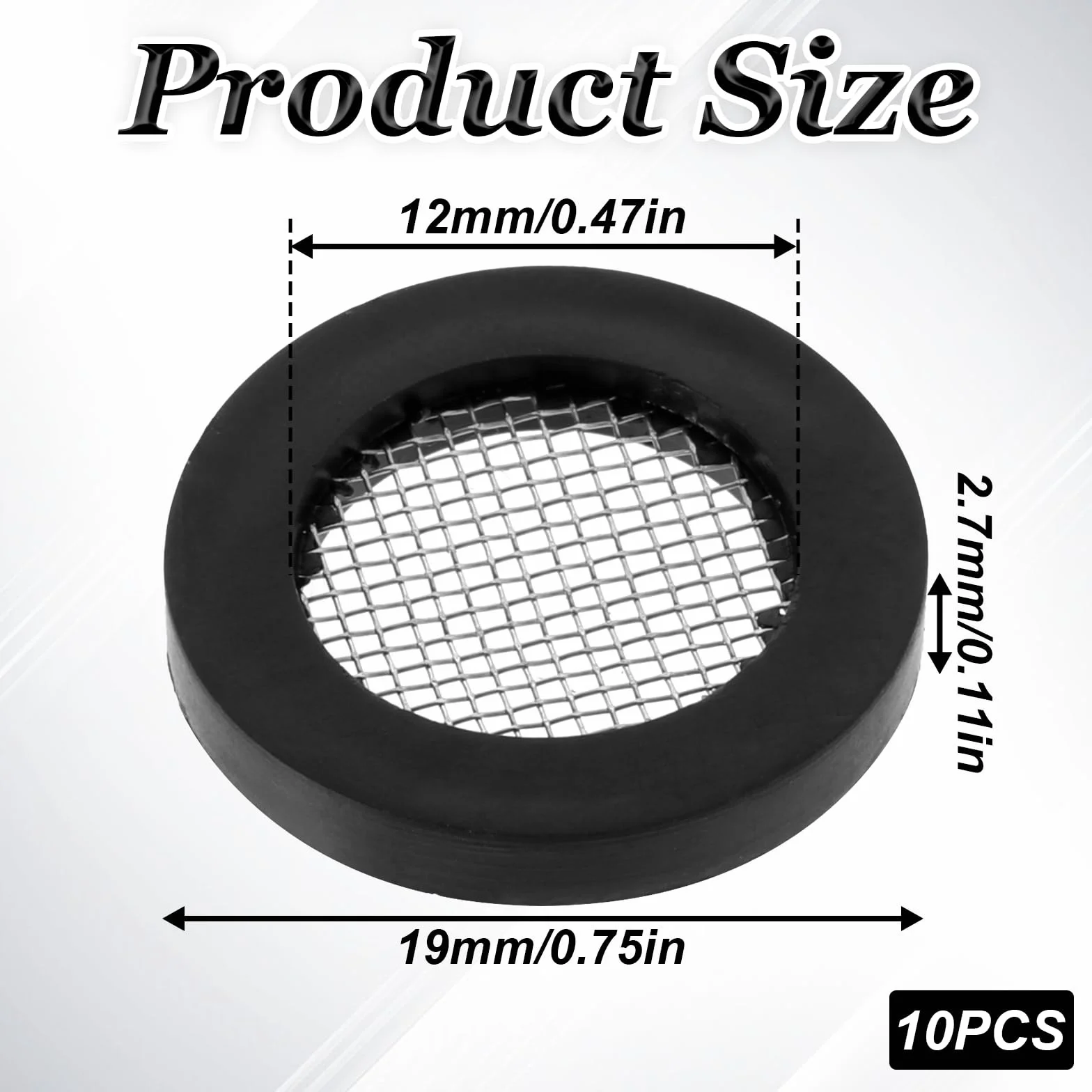 Uszczelki do głowicy prysznicowej 3/4" z siatką drucianą 1/2" 10 sztuk