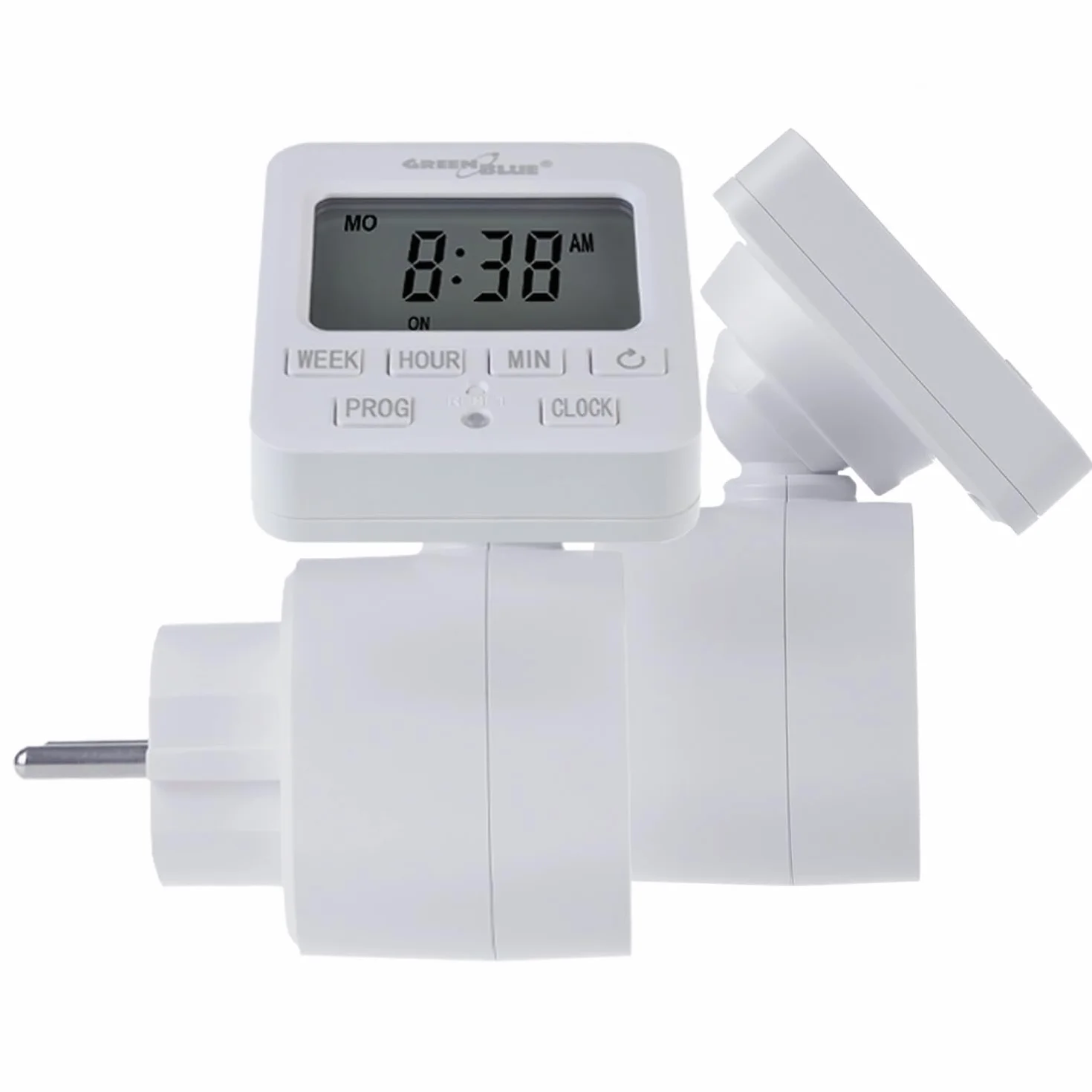 GreenBlue GB605 Zegar Cyfrowy Programator Timer Max. 16A IP20 (Gniazdo F Schuko)