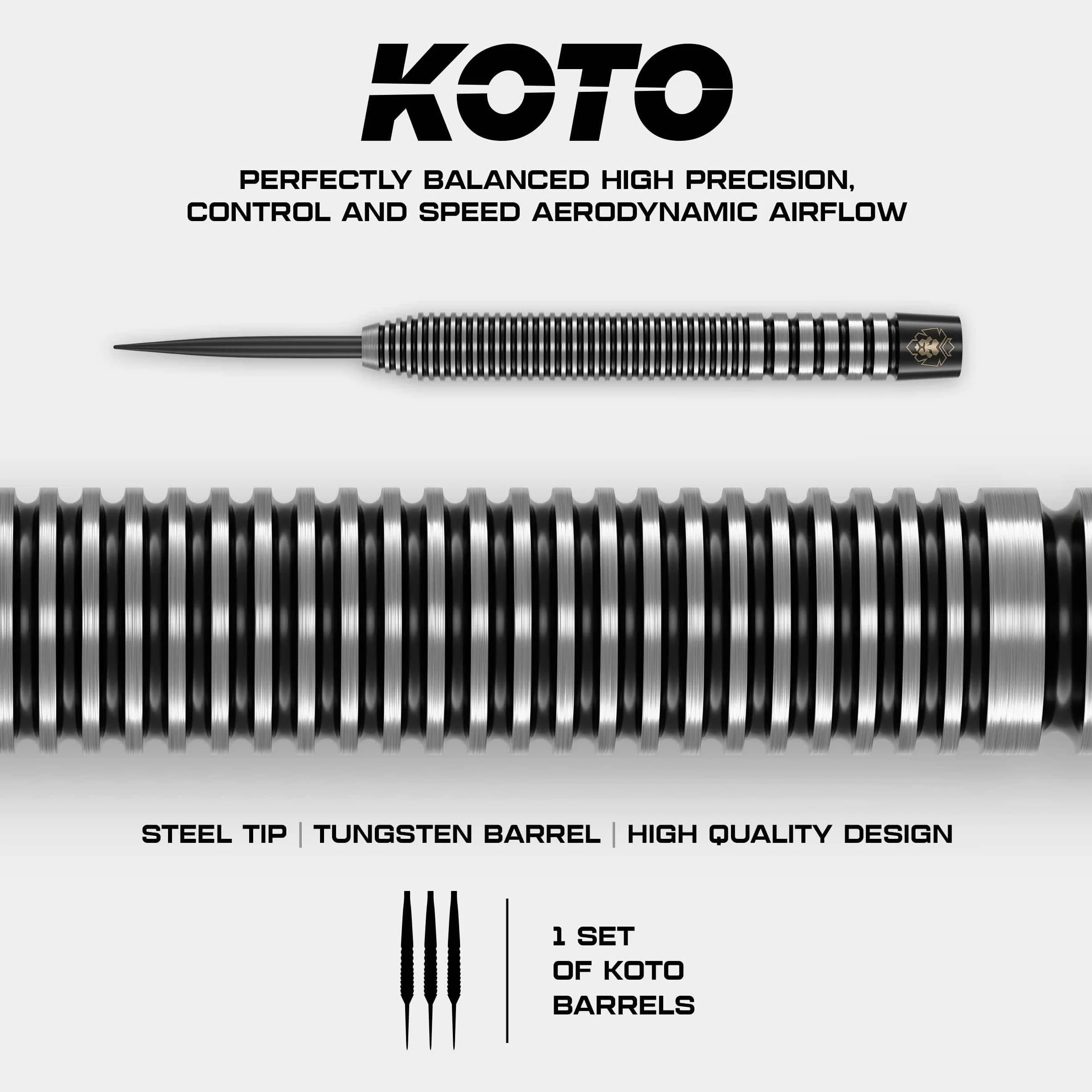 Lotki KOTO Zoom Black Electro 90% Tungsten Darts
