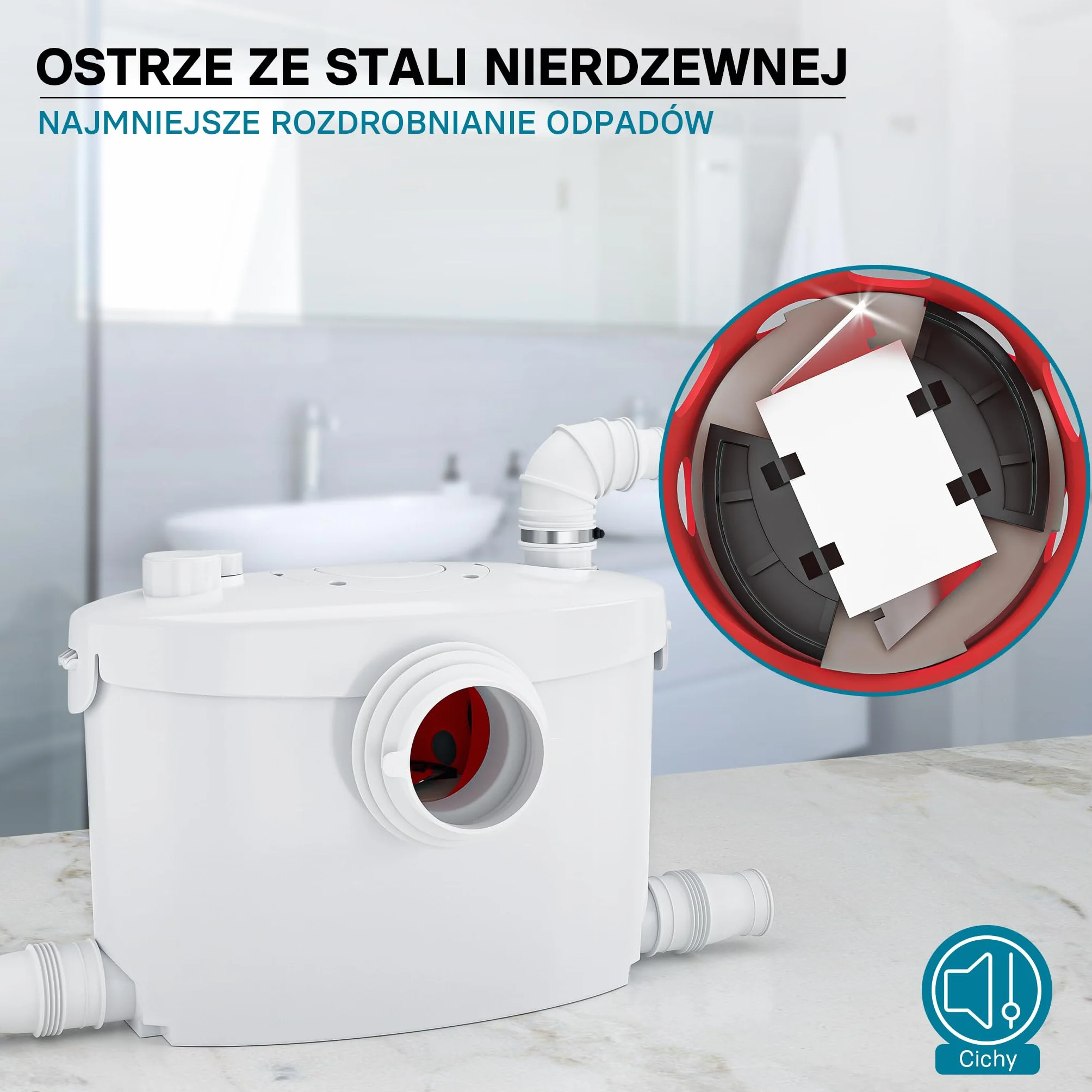 XPOtool Pomporozdrabniacz 400 W 135 l/min 8,5 m 85 m