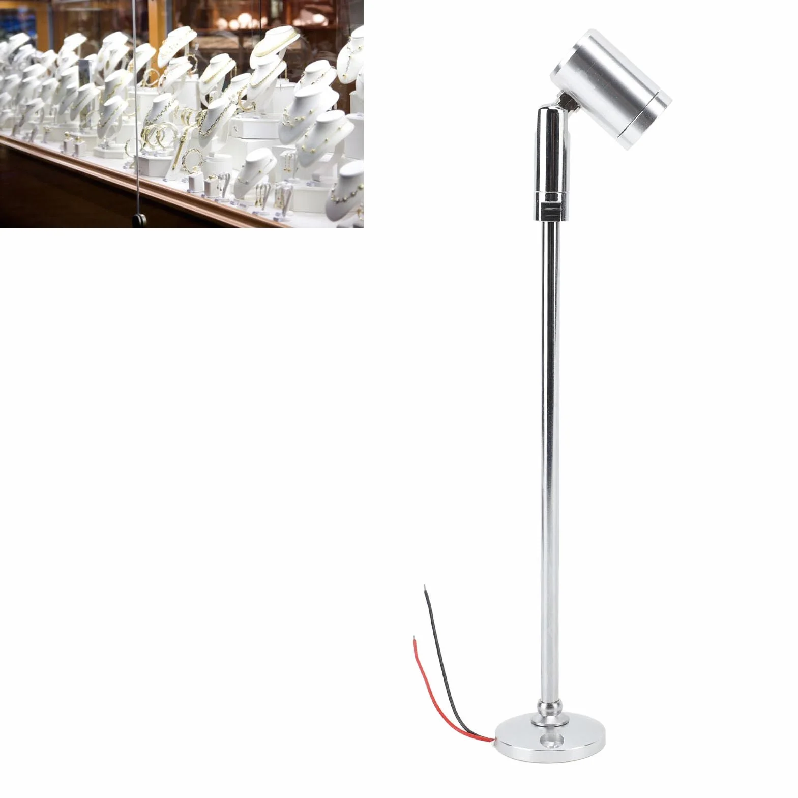 Mini Reflektor LED do Wystawy Biżuterii, Reflektor Artystyczny DC12V do Szafy i Witryn, Oświetlenie Pionowe na Ganek, Źródło Świateł Sieciowych dla Prezentacji Produktów