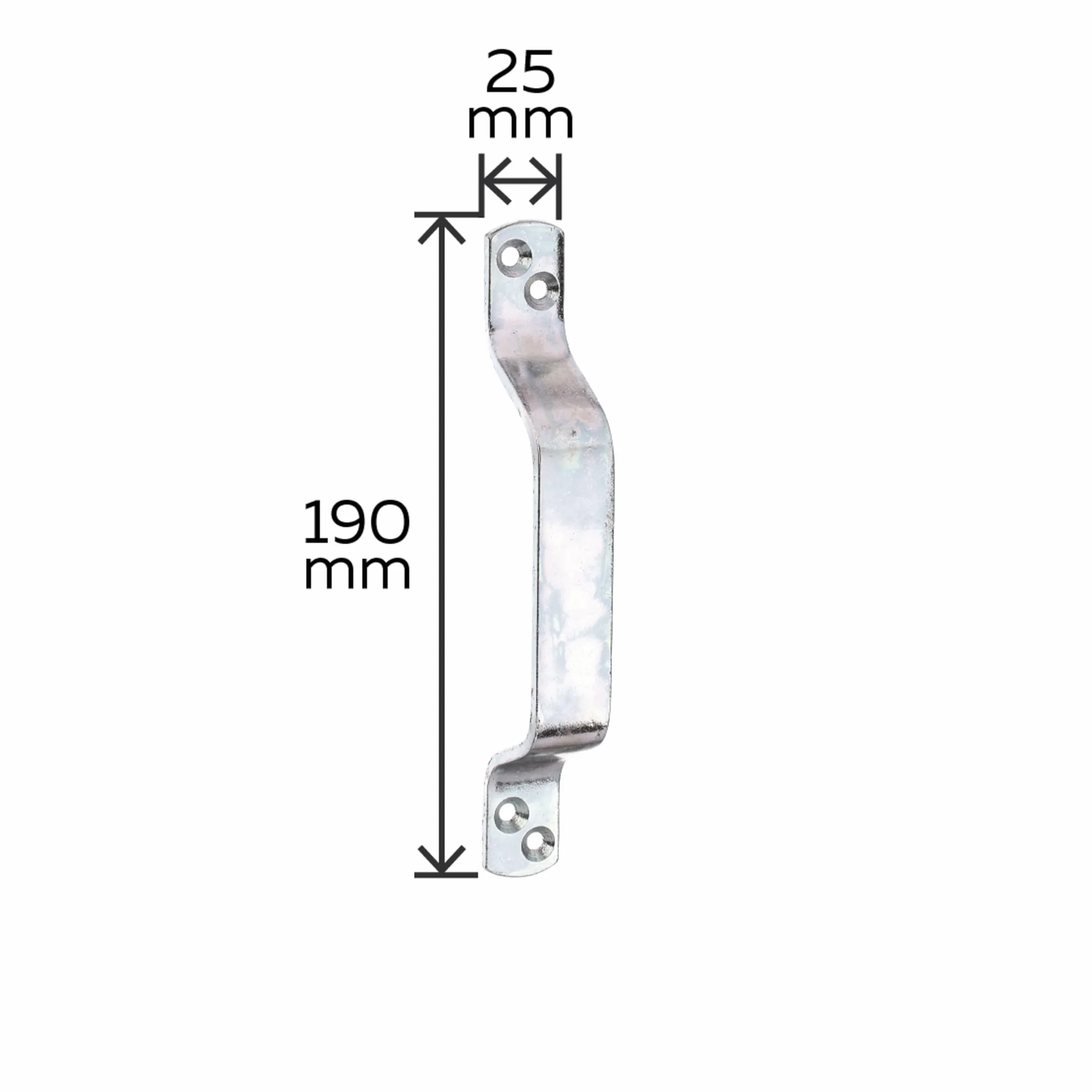 GAH-Alberts uchwyt bramki 190 x 25 mm galwanicznie ocynkowana na żółto