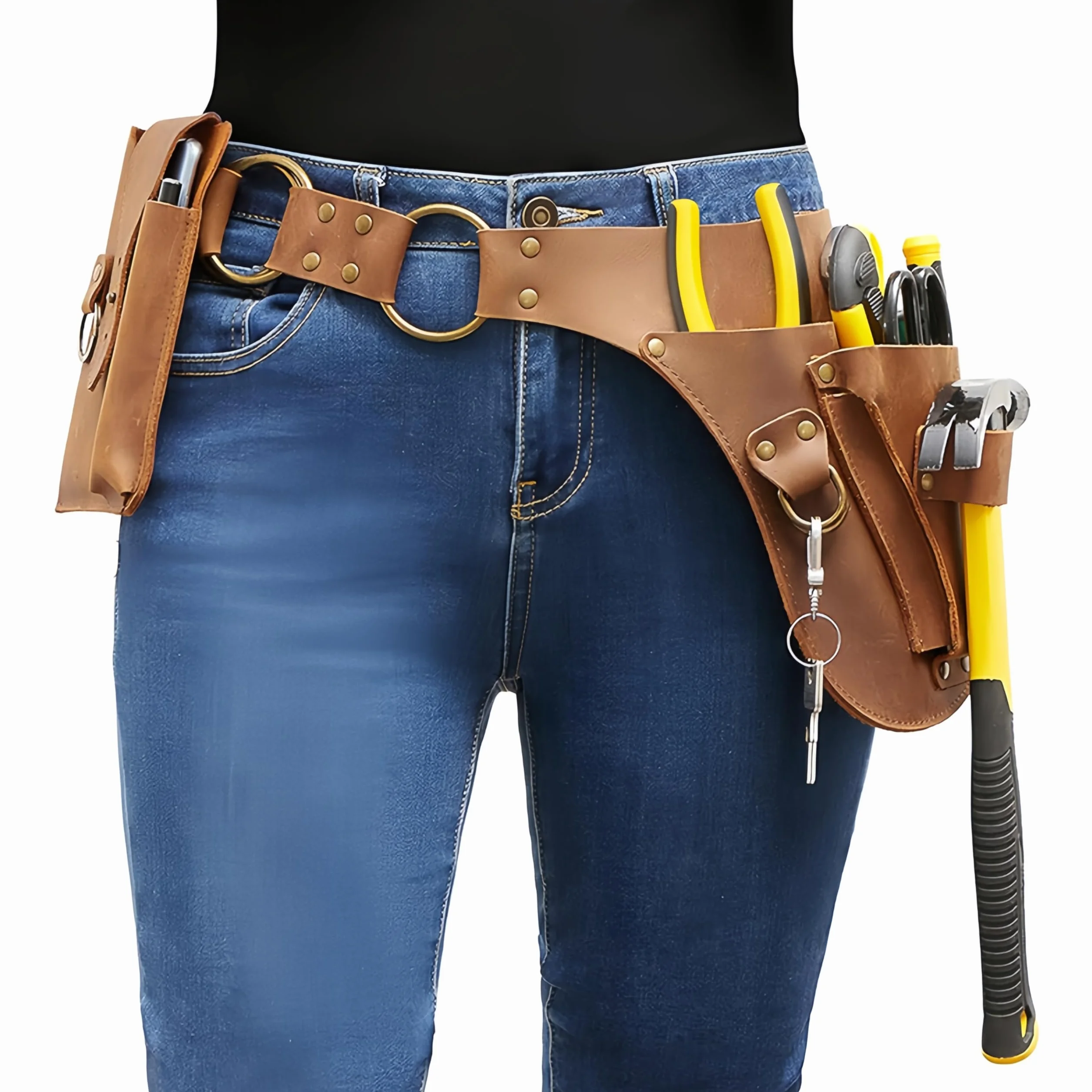 Garden Tool Belt Heavy PU Leather Portable Organizer Multifunctional