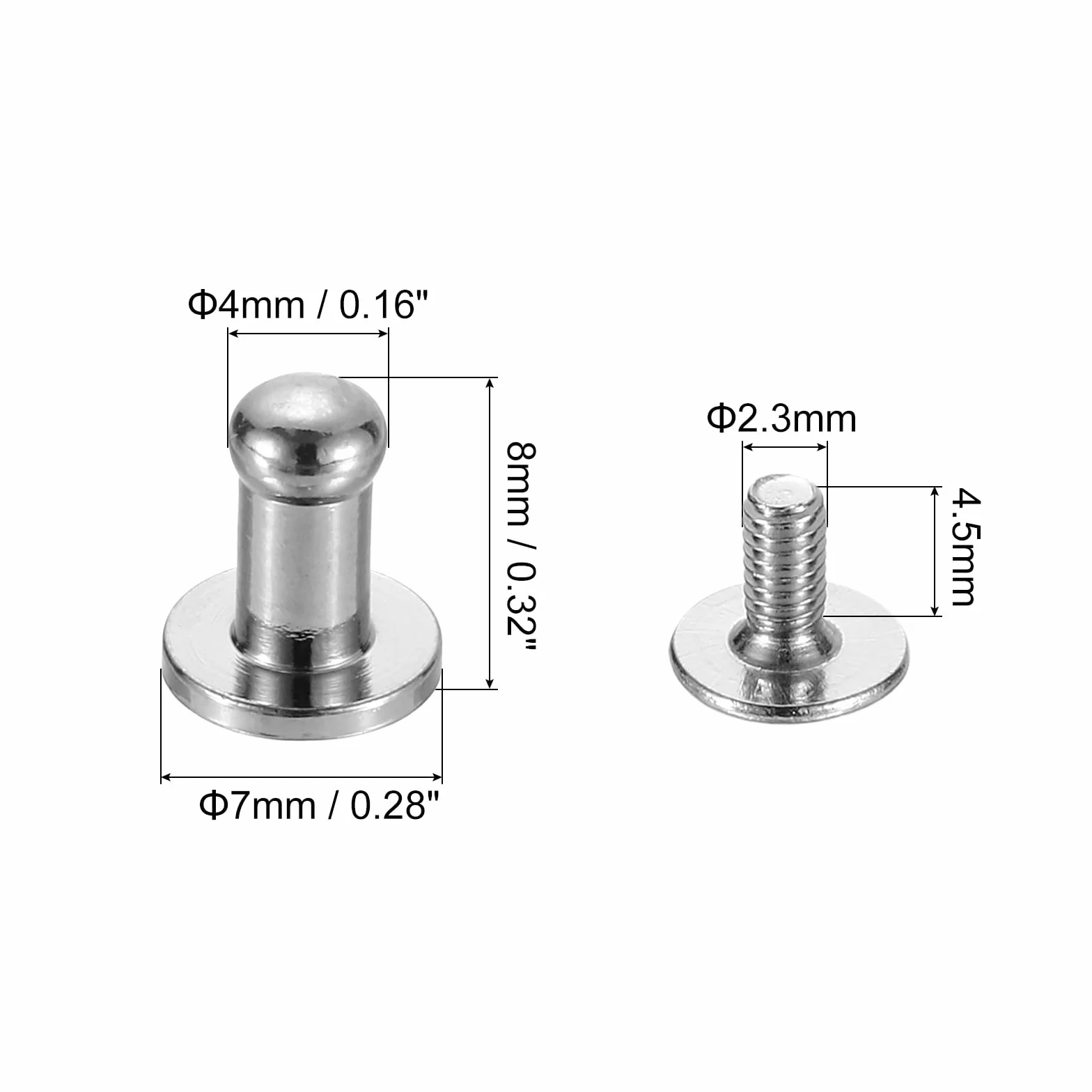 Mosiężne nity z główką kulkową 4 mm 15 sztuk QUARKZMAN do majsterkowania