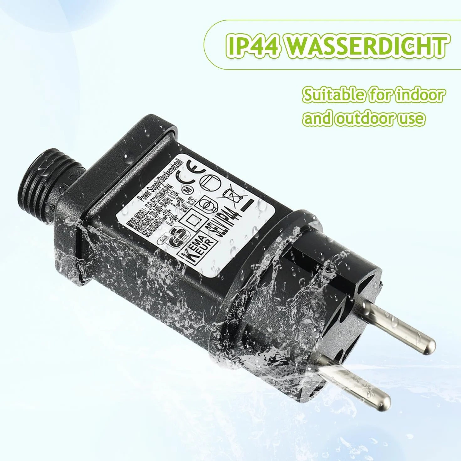 Zasilacz LED IP44 31V 6W wtyczka transformatorowa 8 trybów z pamięcią i timerem do oświetlenia bożonarodzeniowego