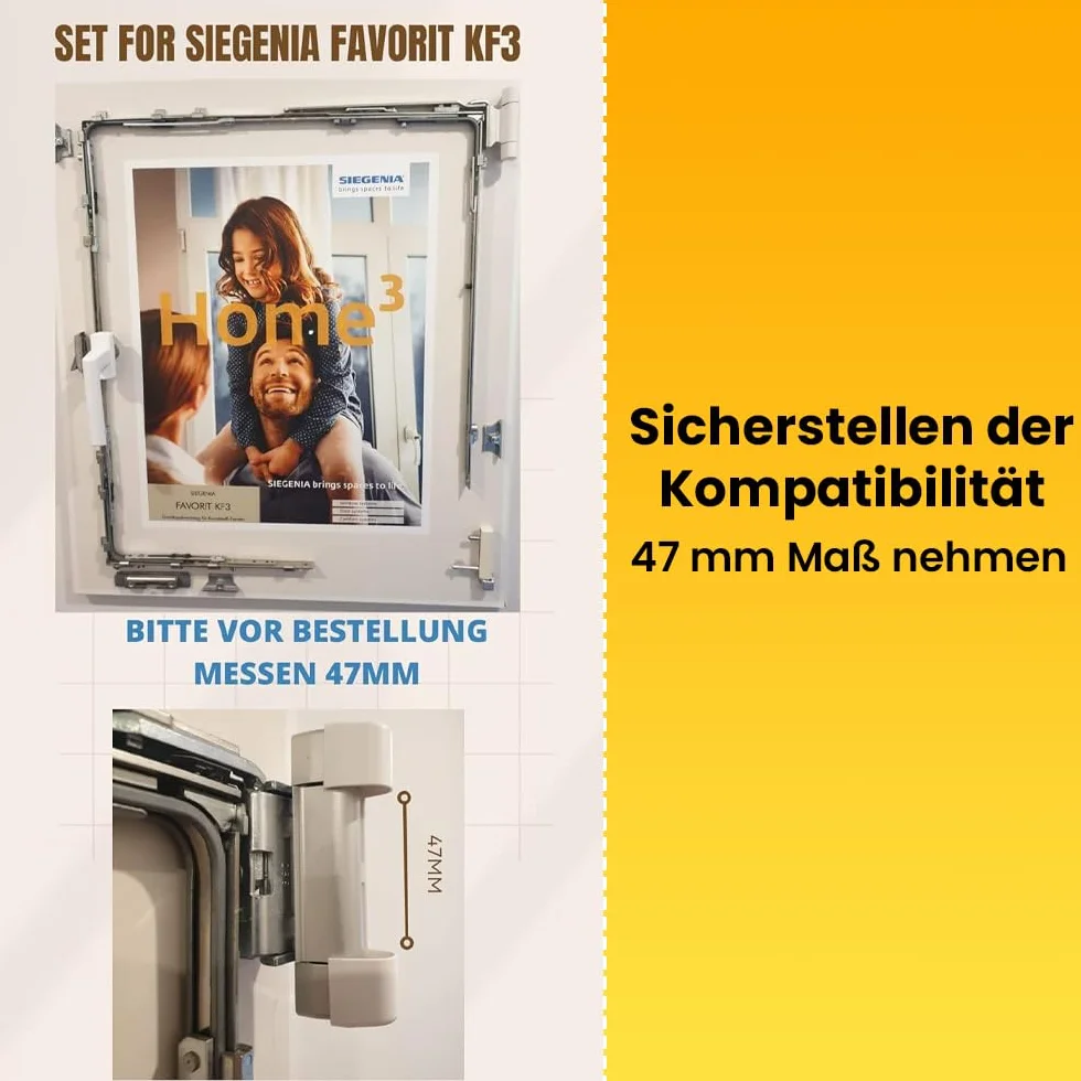 Siegenia zestaw osłon na okna PCV Favorit KF3 biały 10 sztuk