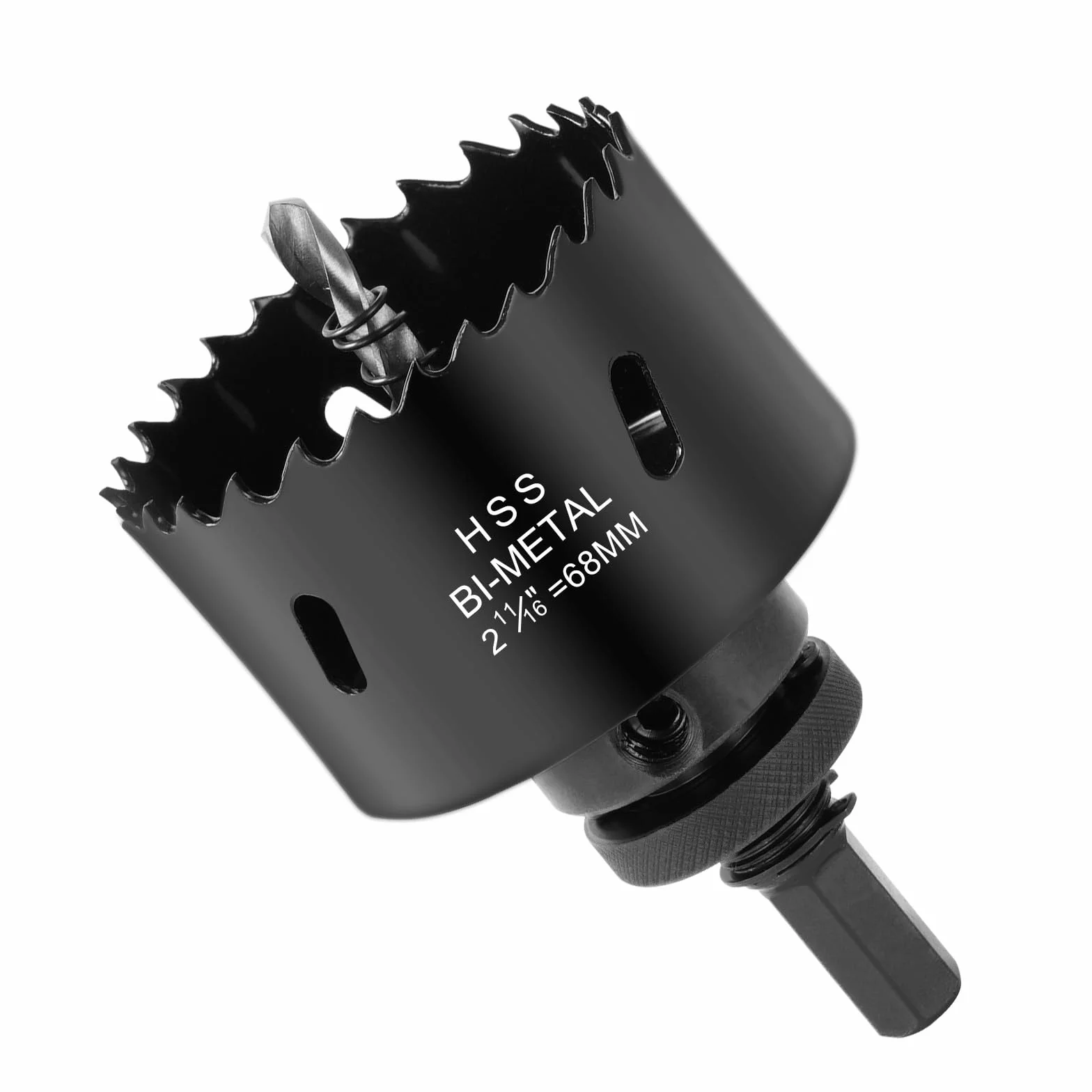 Flintronic Bimetaliczna piła koronowa 68 mm M42 HSS Bi-Metal z adapterem i wiertłem pilotowym do metalu aluminium drewna PVC plastik