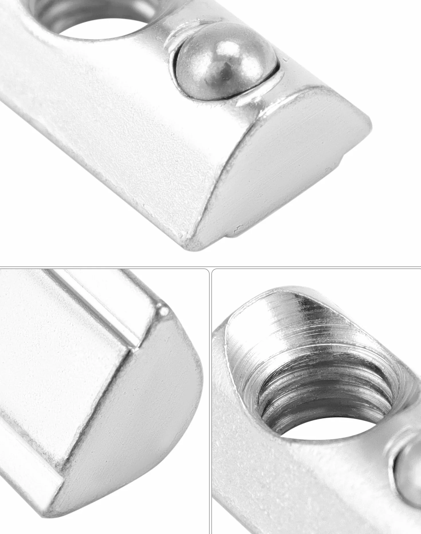 Nakrętki rowkowe M8 z kulką stal węglowa ocynkowana gwint 8mm do profilu aluminiowego 40x40