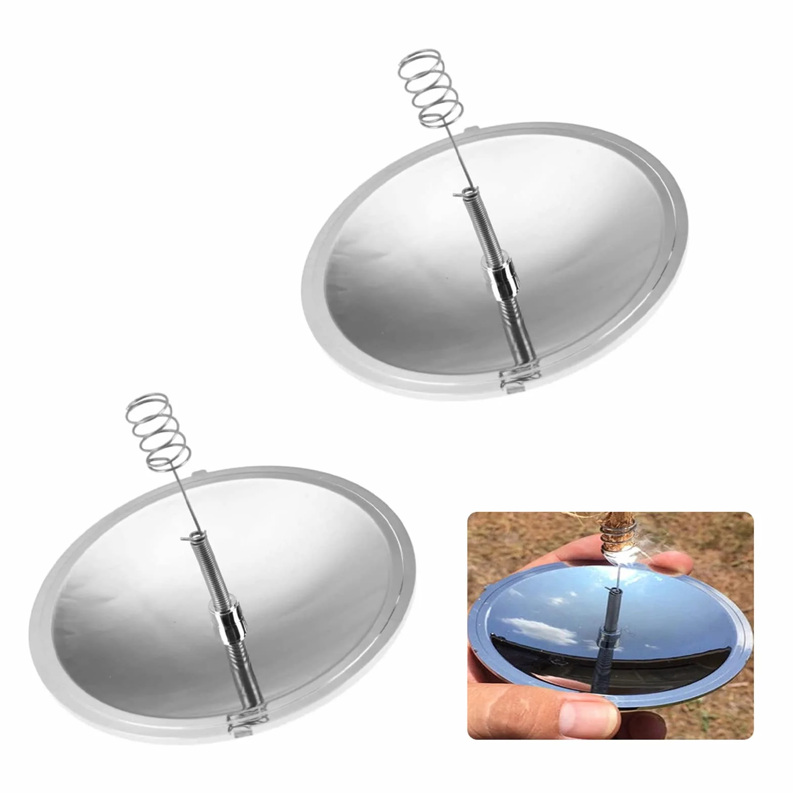 Słoneczna Zapalniczka,Lustro Paraboliczne,Solar Survival Zapalniczki,Zewnętrzny Rozrusznik Ognia,Paraboliczny Lustro Ogień,Na Zewnątrz,Ogień Kempingowy,2 szt., Kiuiom