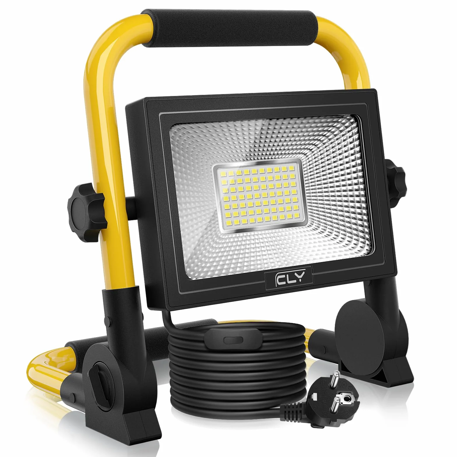 CLY Reflektor LED 60W 5200lm 6500K IP66 Przenośna Lampa Robocza 5m