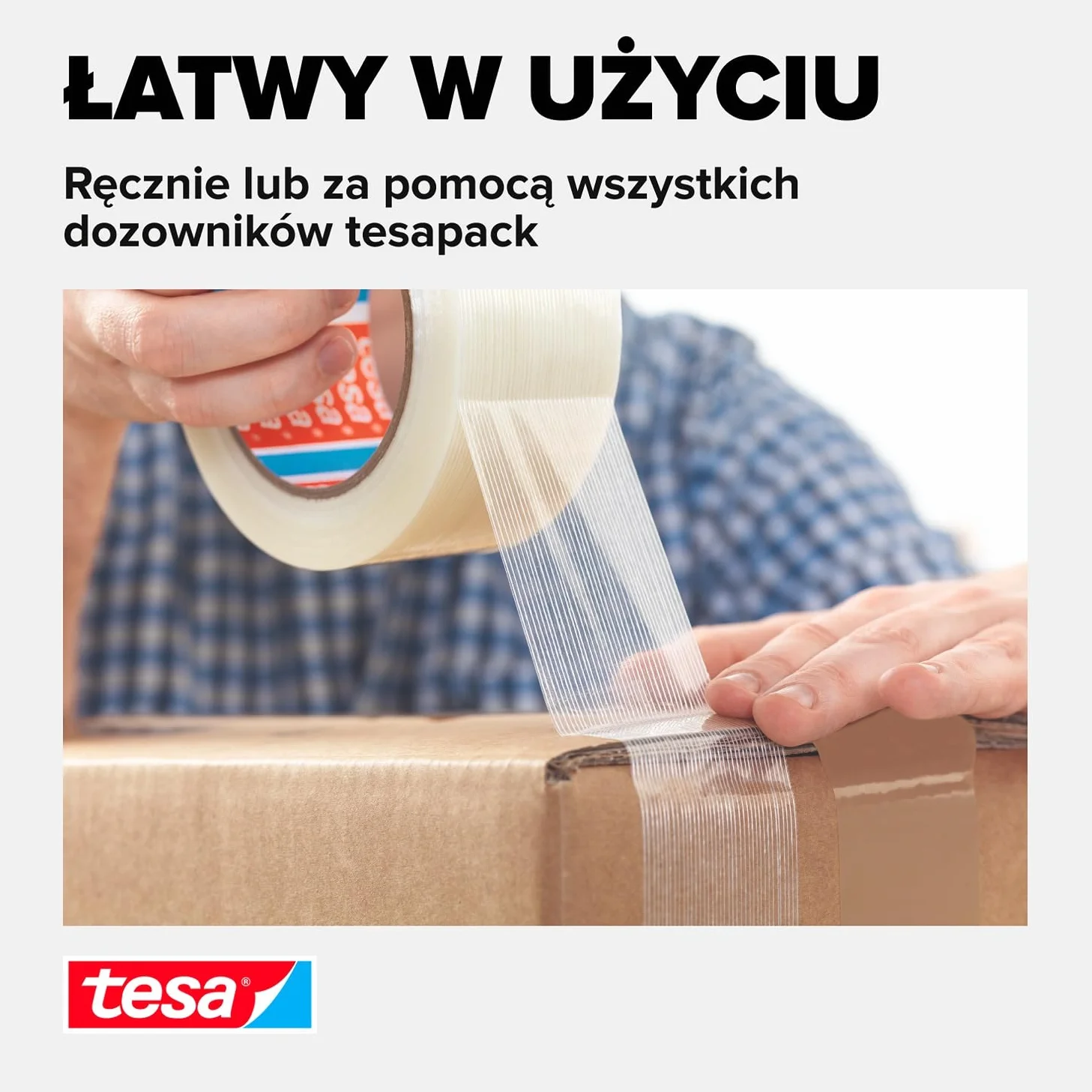 Tesa Ultra Resistant Taśma Filamentowa 50 m x 50 mm Przezroczysty