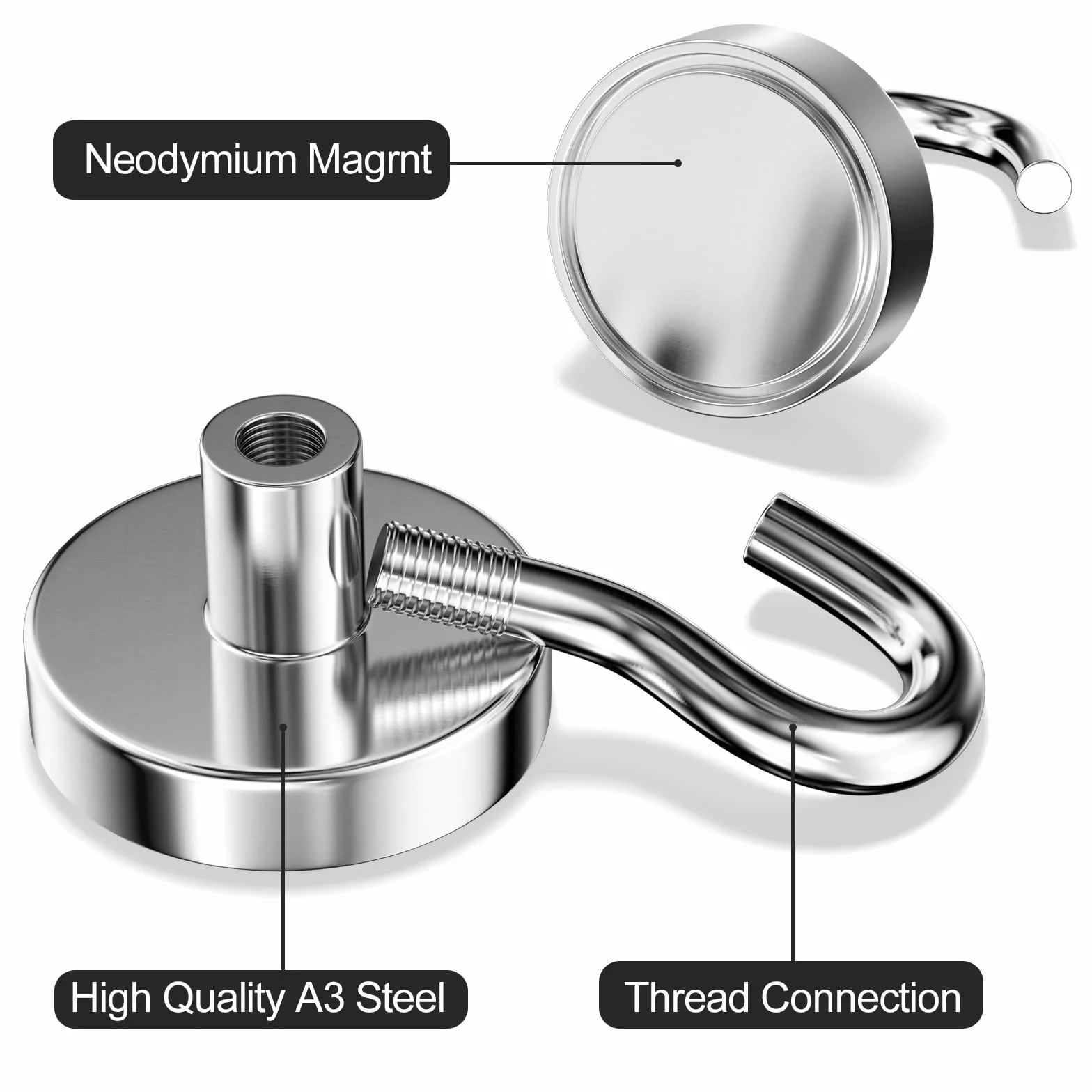 Haczyki magnetyczne E20 Gvolatee 6 sztuk