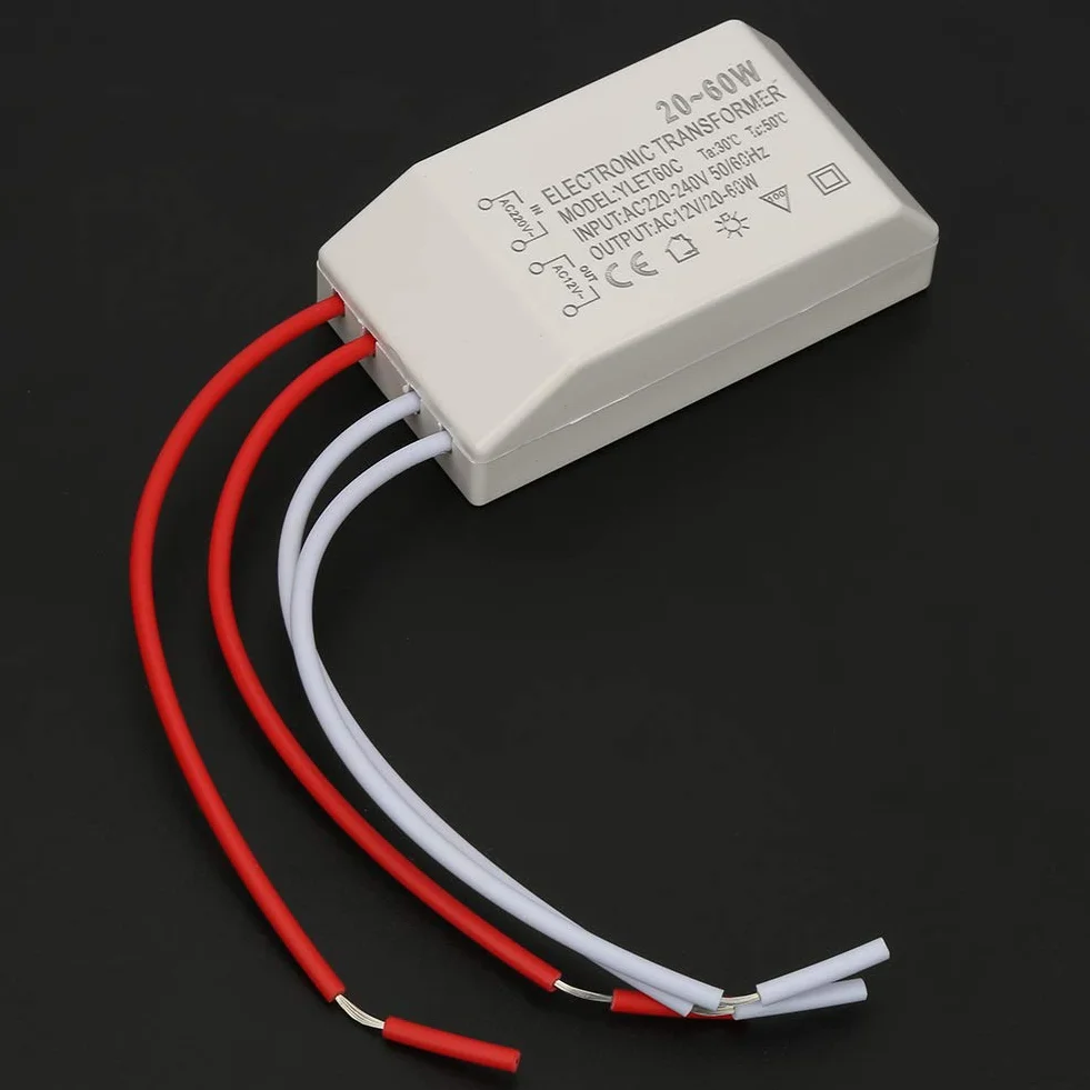 Transformator Elektroniczny Halogenowa G4 220 V AC 12 V 20 60 W Inteligentny Sterownik Zasilacza