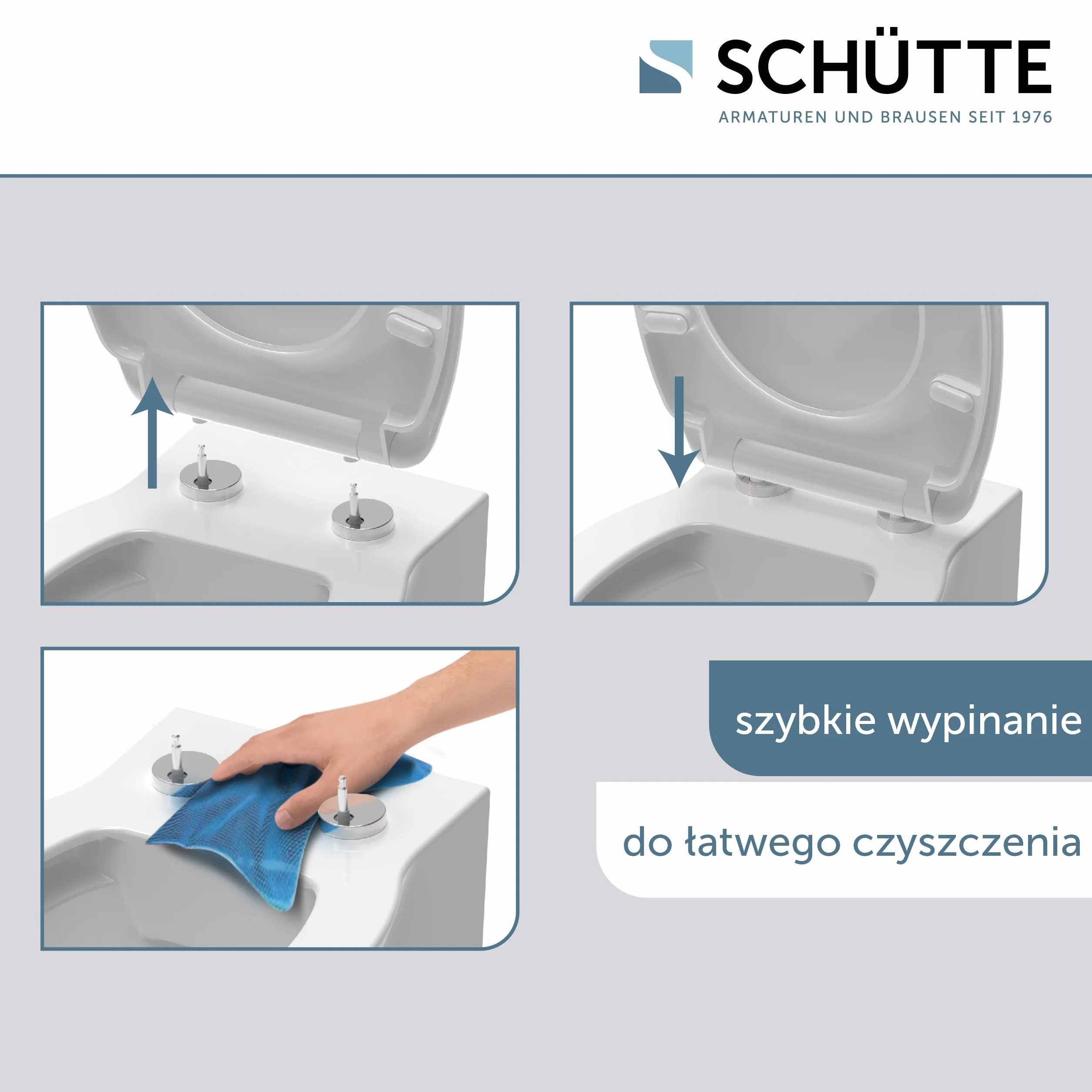 Schütte Deska sedesowa Duroplast ciche zamykanie szybkozłączka 150 kg